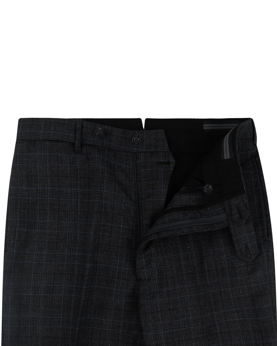 Minnis Fresco III  Pants: Grey Blue Prince of Wales Checks - 3