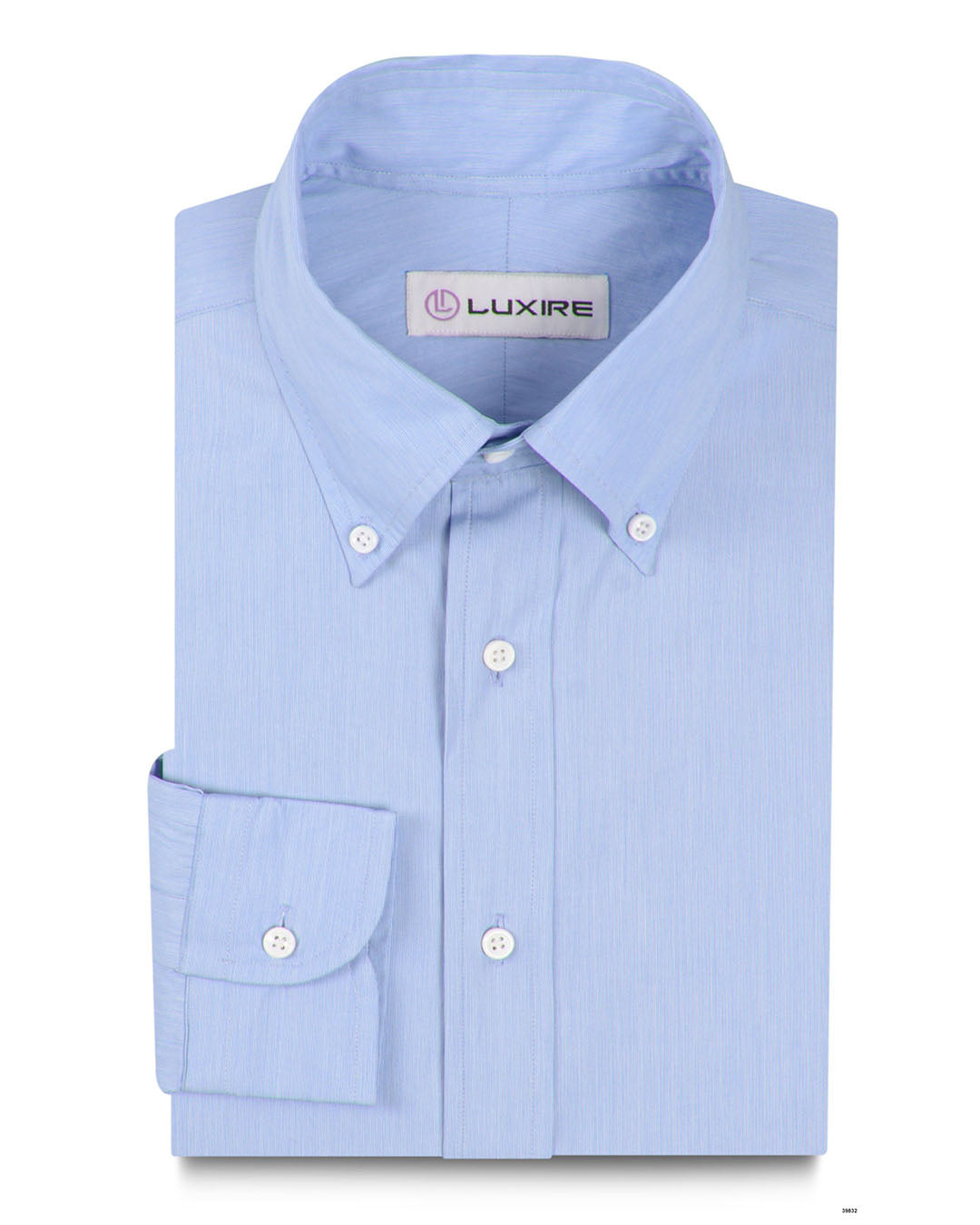 Blue Hairline Stripes Business Shirt - 1