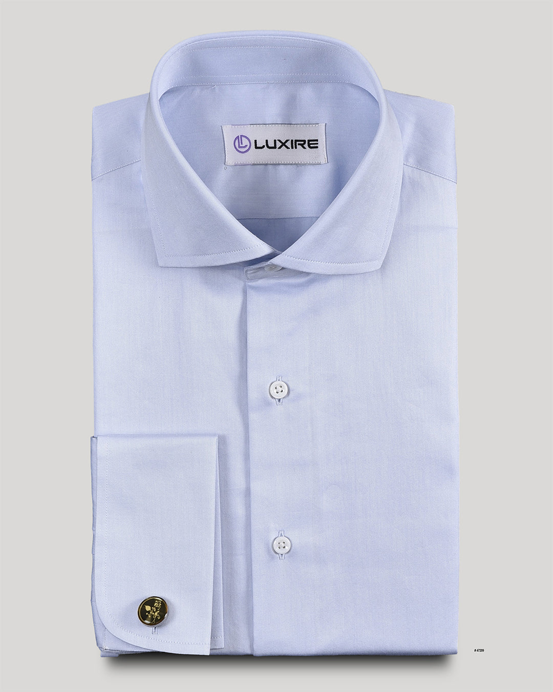 Zambiati 140/2 Powder Blue Twill Shirt - 1