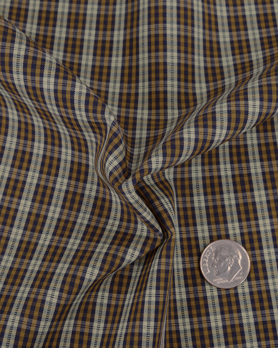 Brown Tan Navy Tartan Checks - 4