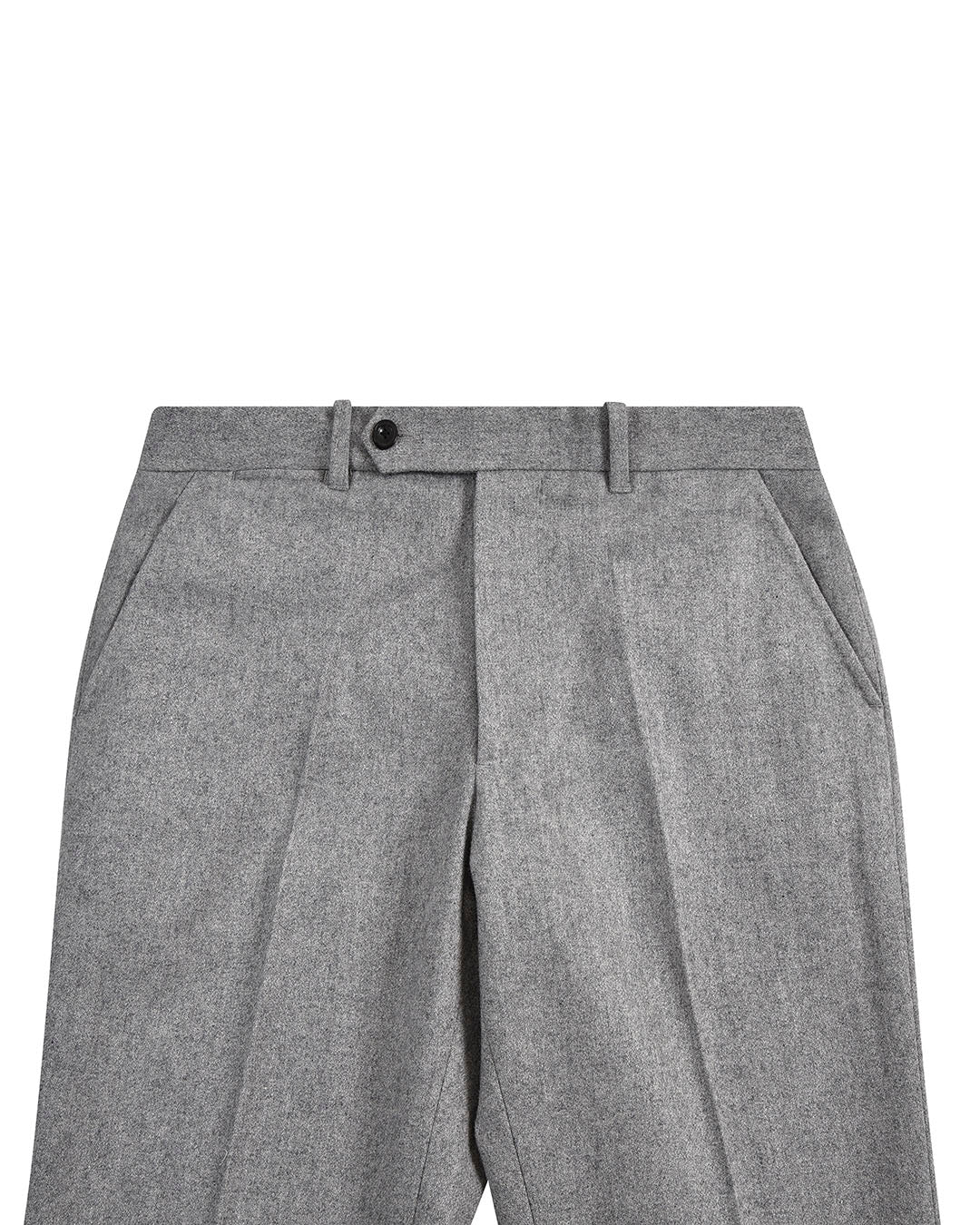 Grey Wool Flannel Dress Pant - 2