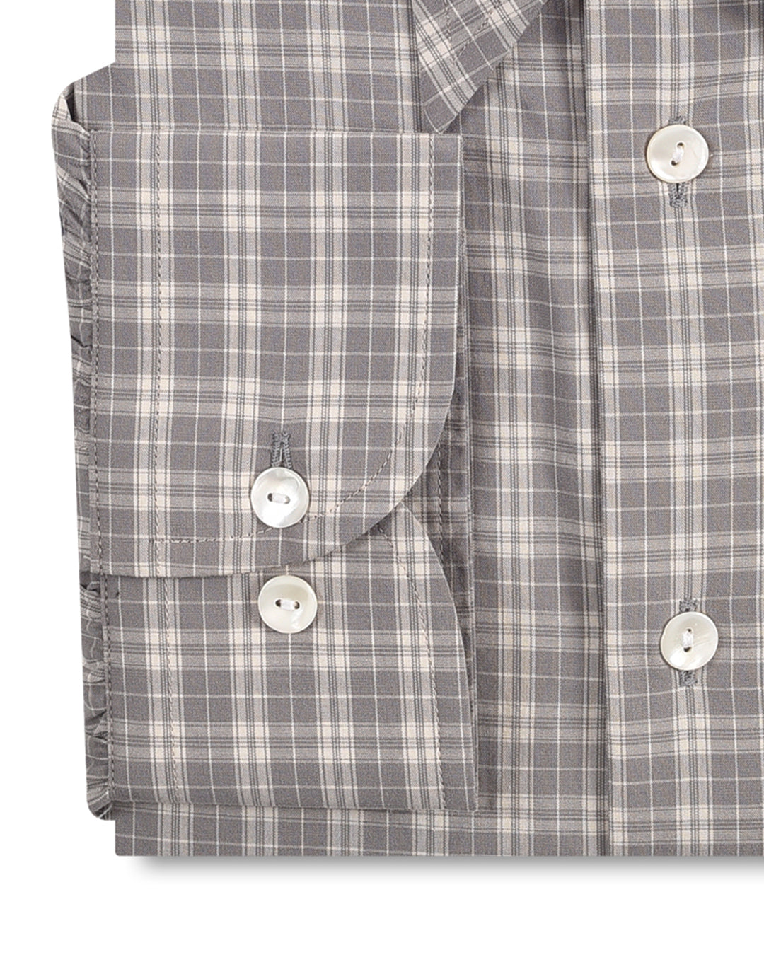 Grey Off-White Tattersall Checks - 3
