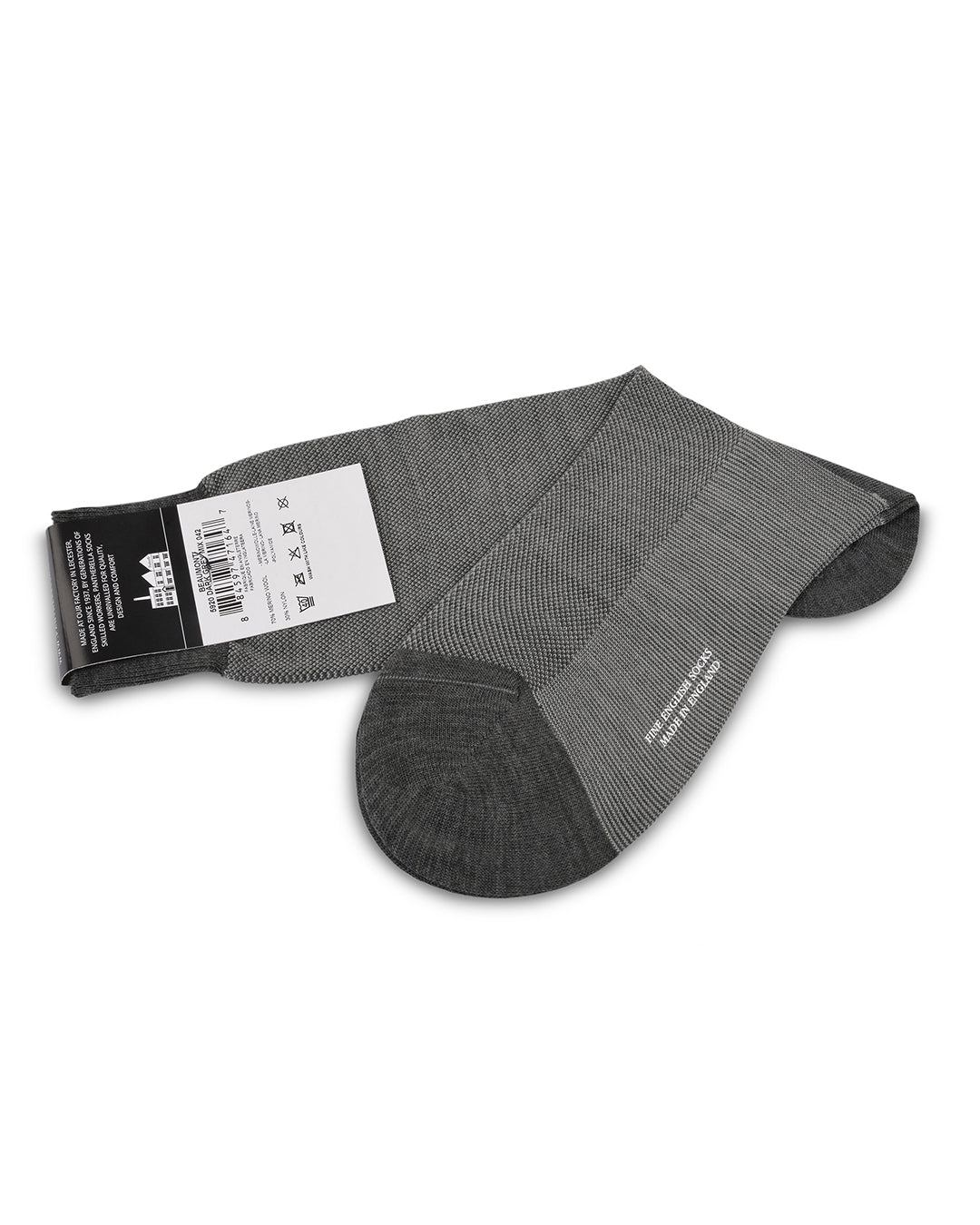 Pantherella BEAUMONT Merino Birdseye - Dark Grey - 1