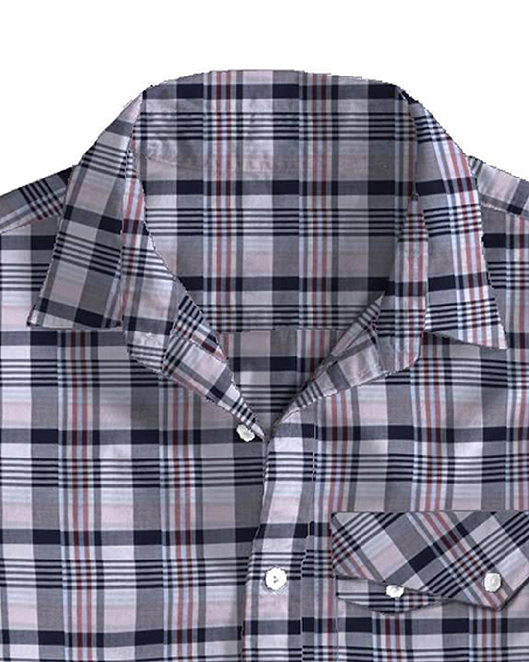 Navy Red Pink Madras Checks - 2