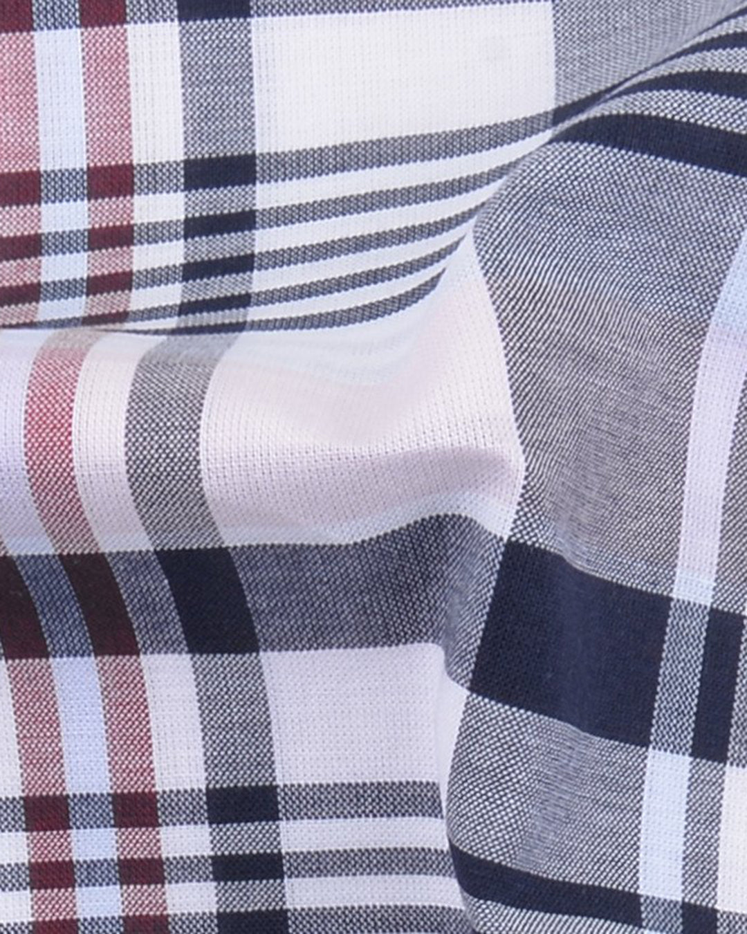 Navy Red Pink Madras Checks - 3
