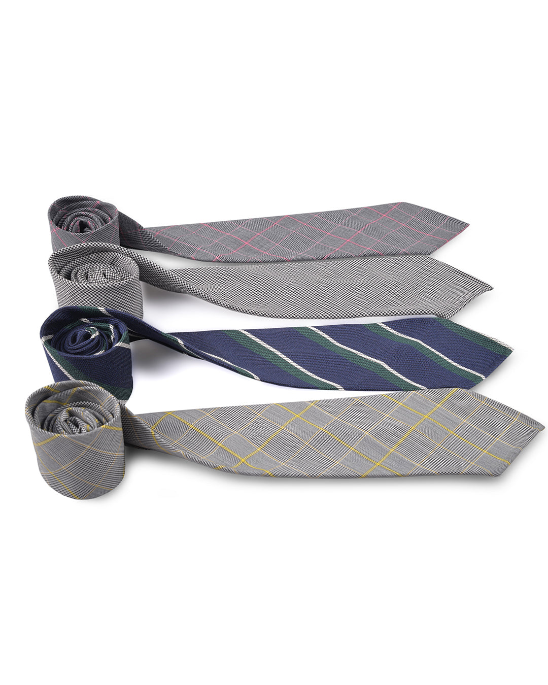 Black White Houndstooth Tie - 1