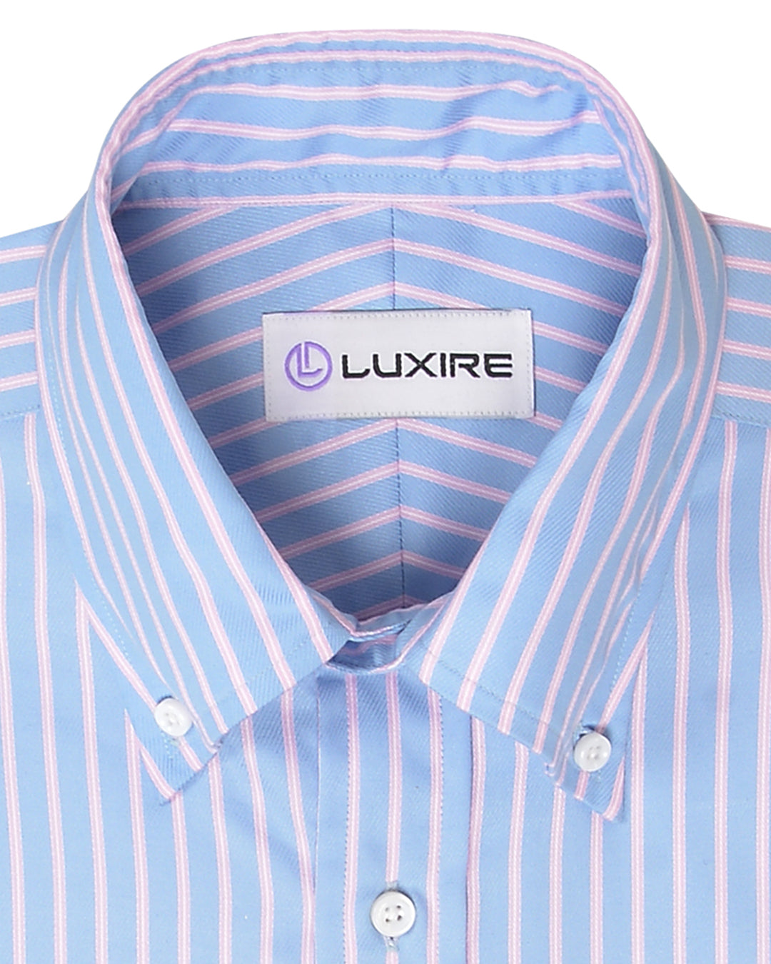 Blue Pink Stripes Twill - 2