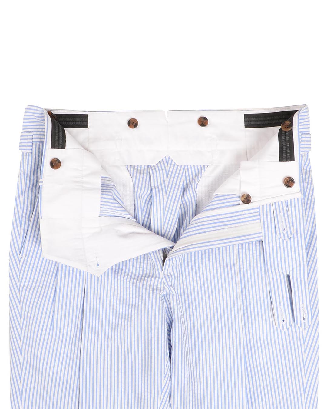 Minnis Blue Stripes Seersucker Pants - 4