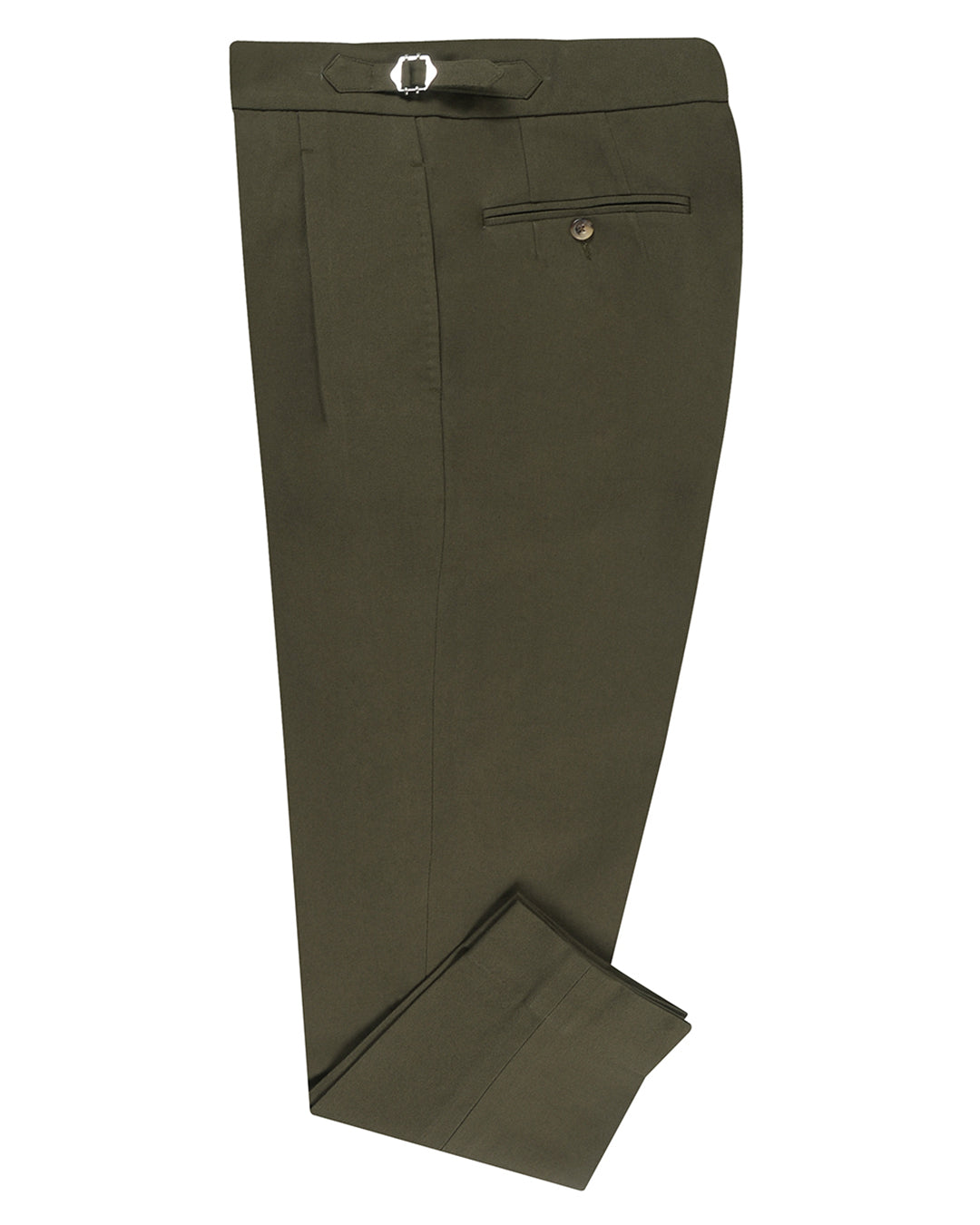 Brisbane Moss Olive Cotton Cavalry Twill - 1