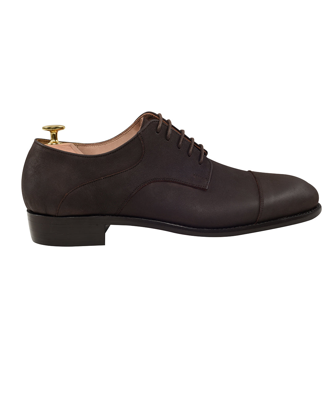 Brown Nubuck Captoe Derby - 2