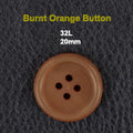 Burn Orange Horn Button