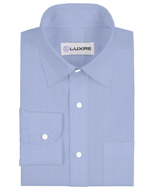 Baby Blue Whtile Candy Stripes Shirt