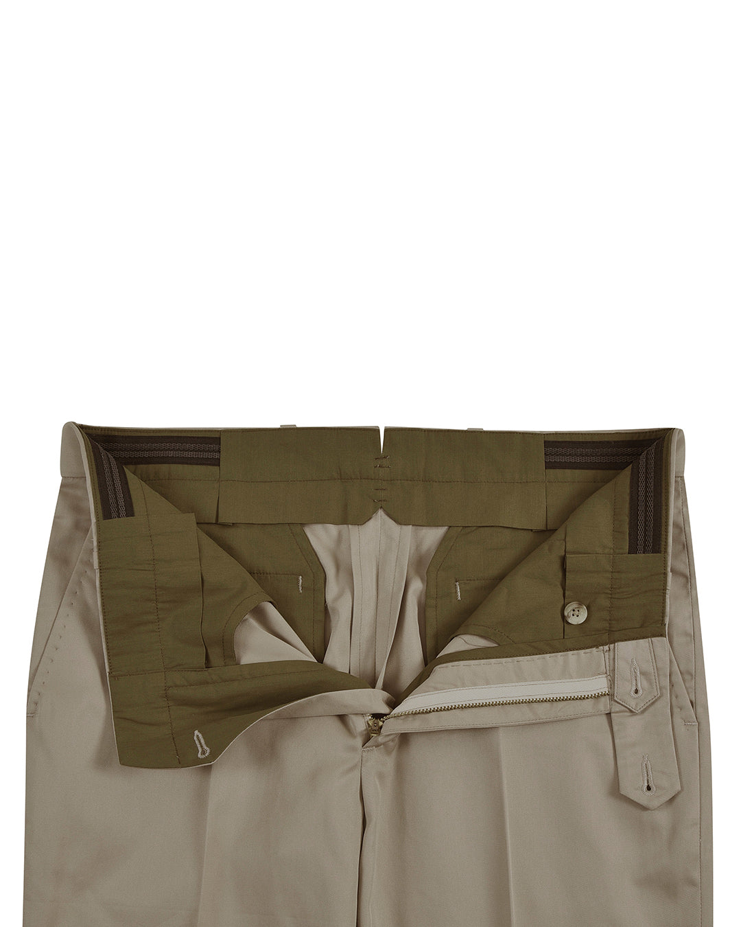 Beige Cotton Twill Dress Pant - 4