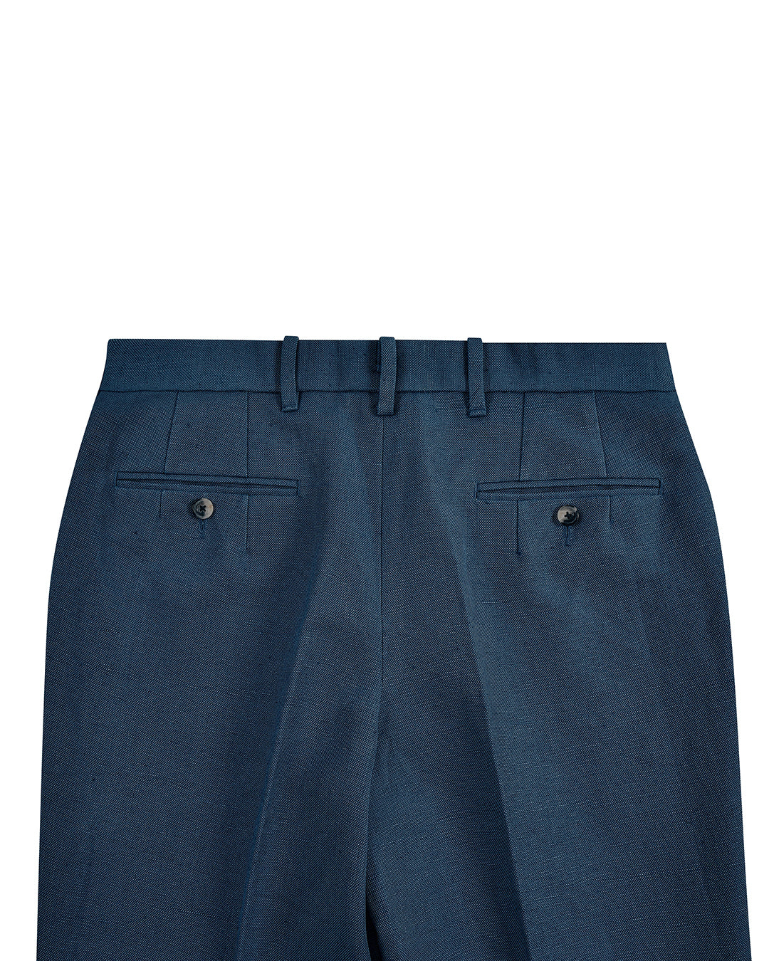 Linen Cotton Canvas: Steel Blue Dress Pant - 4