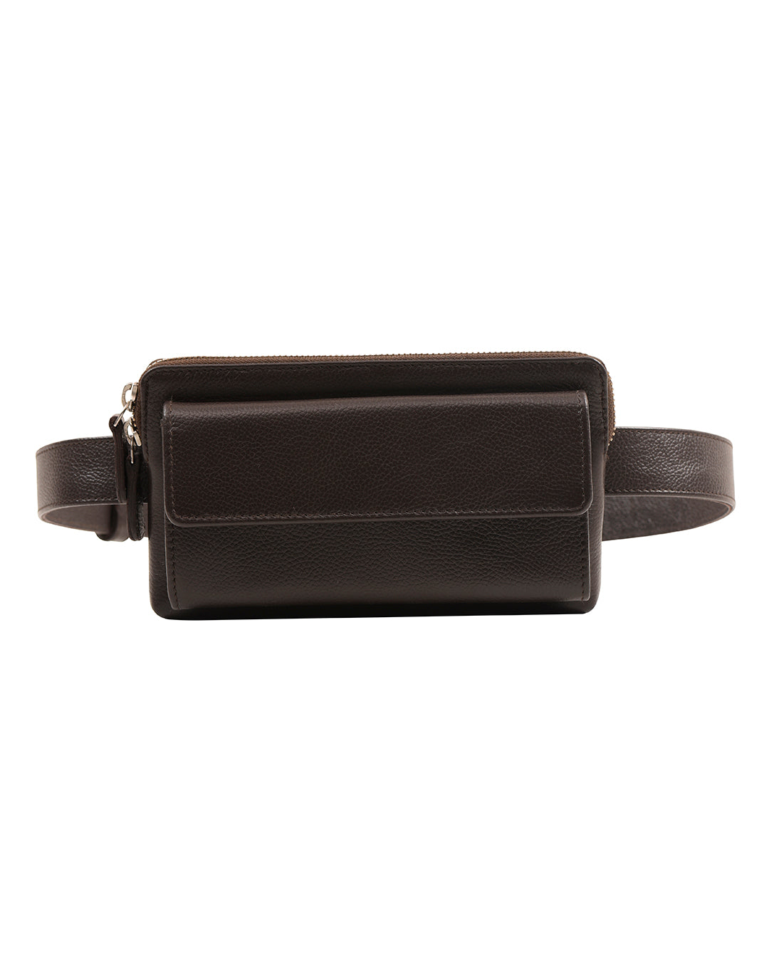 Brown Leather Waist Pouch - 2