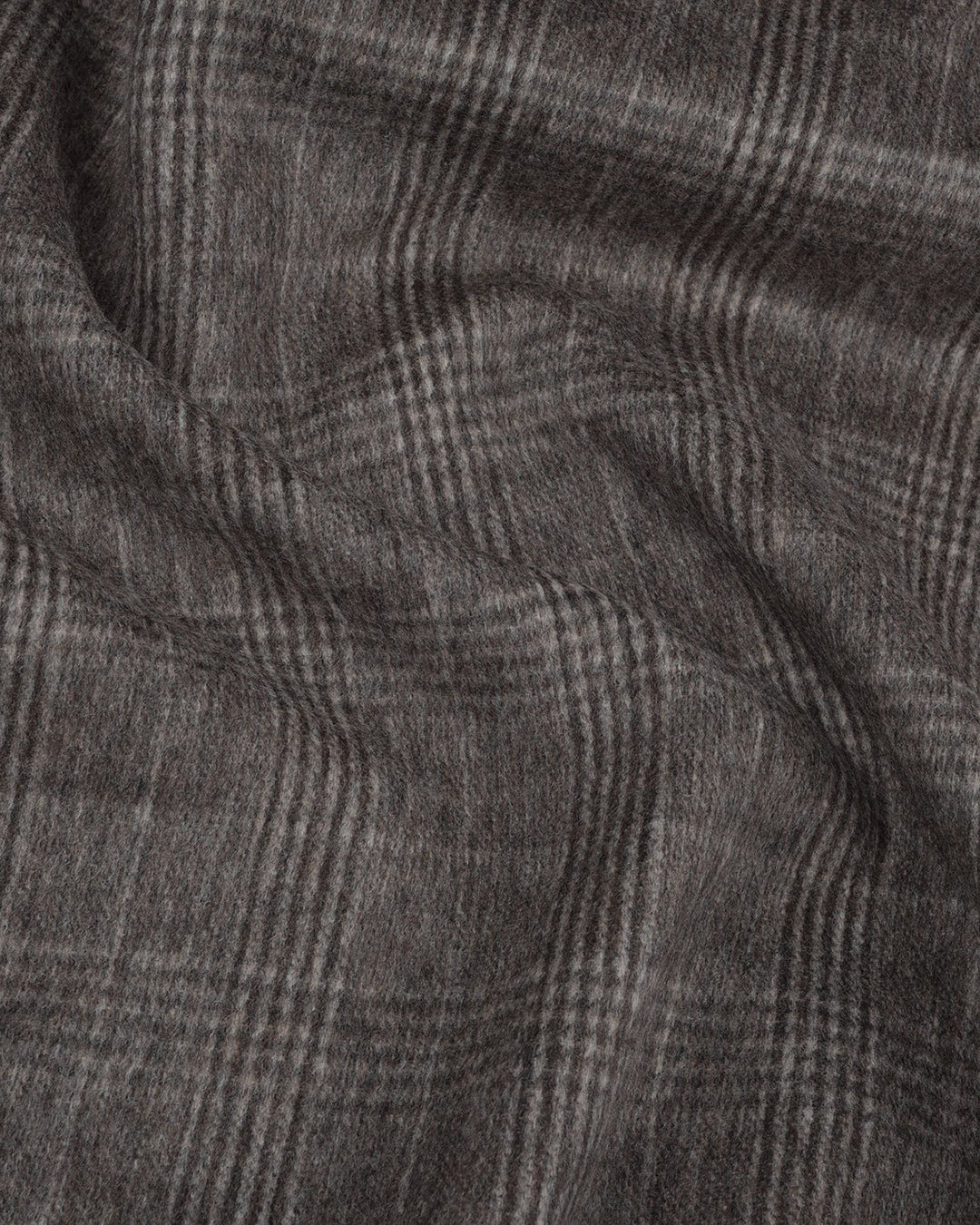 Loro Piana: Brown Glen Checks Cashmere - 5