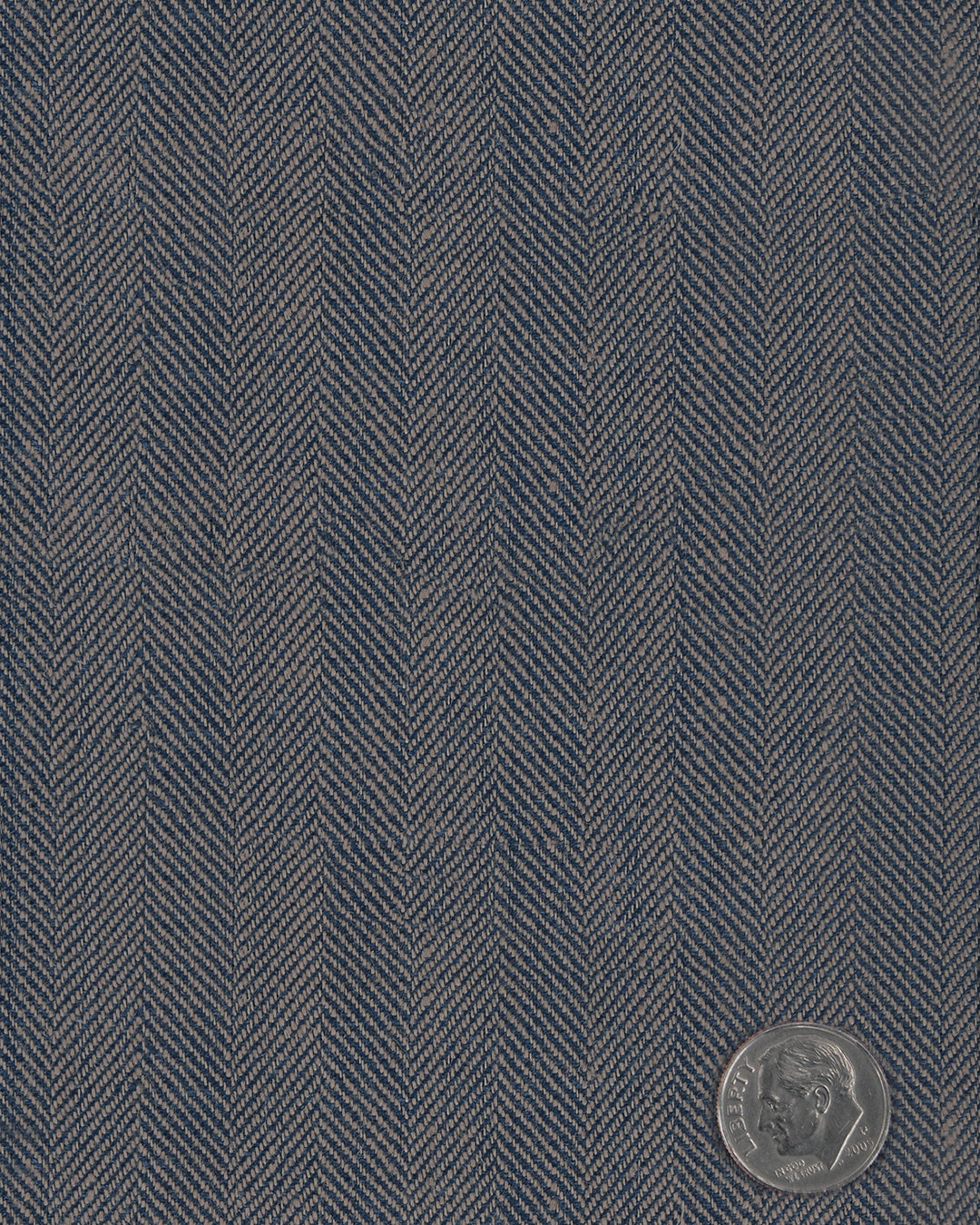 Dugdale Silver & Denim Blue Herringbone - 1