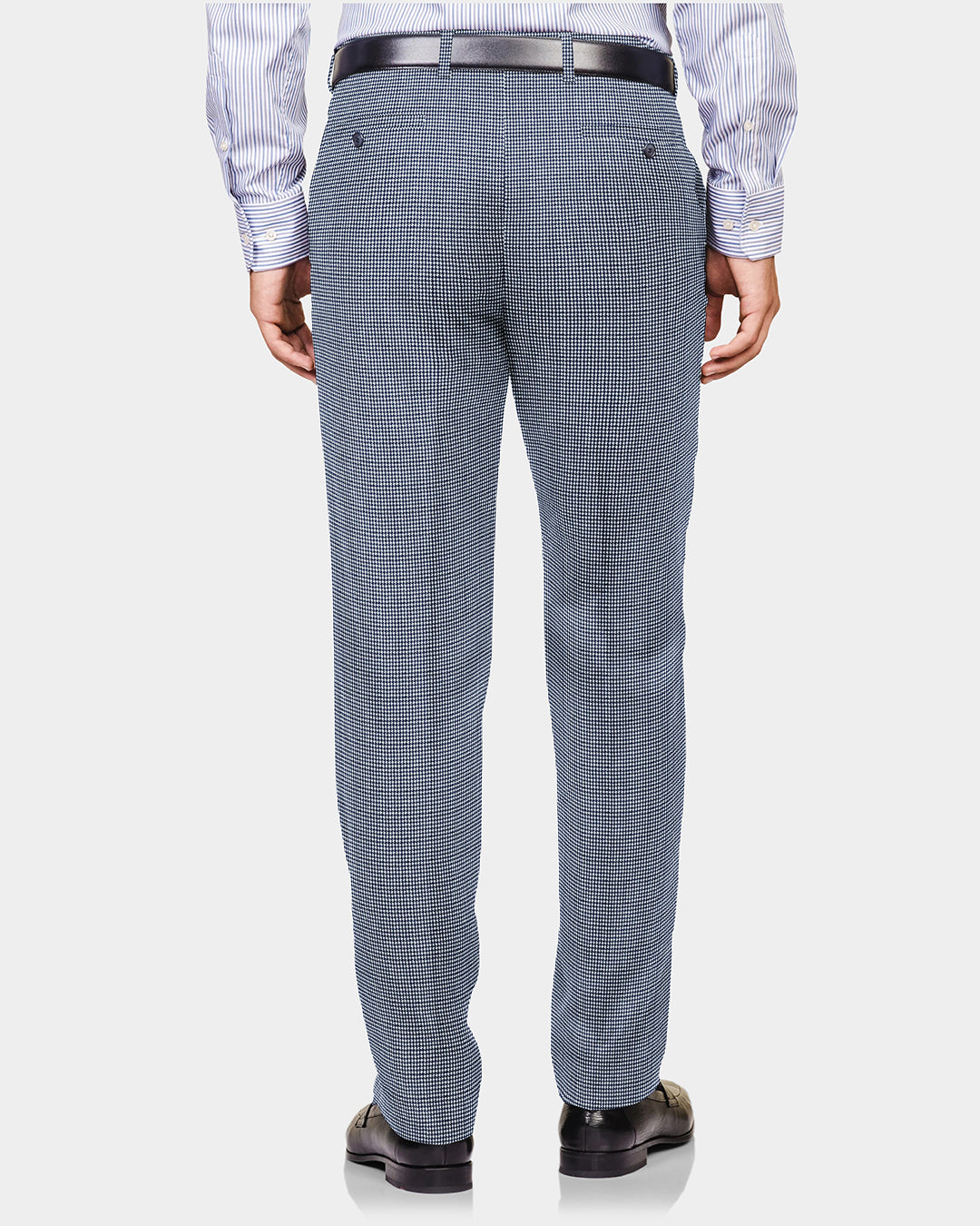 Dugdale Fine Worsted Pant - Fine Navy Dogtooth - 3