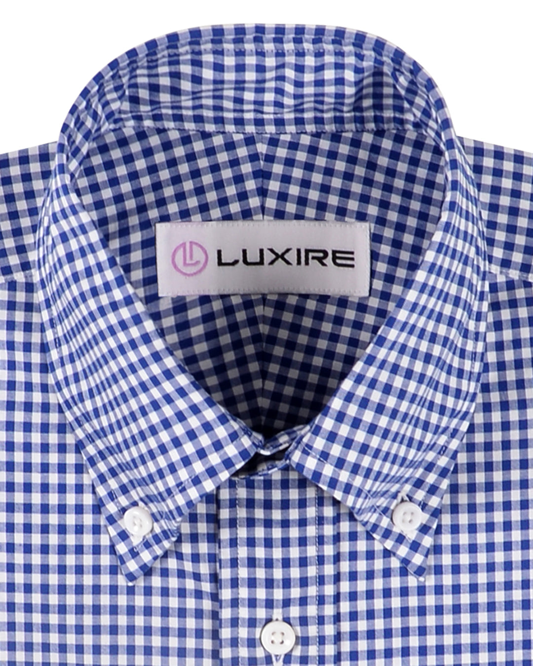 Dark Estate Blue Gingham on White - 2