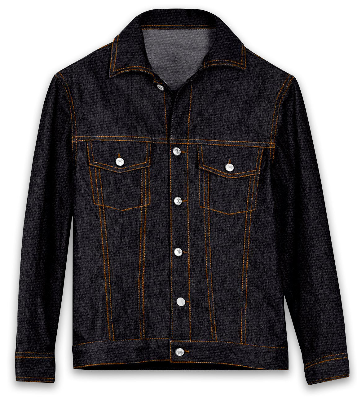 Denim Black Jacket - 2