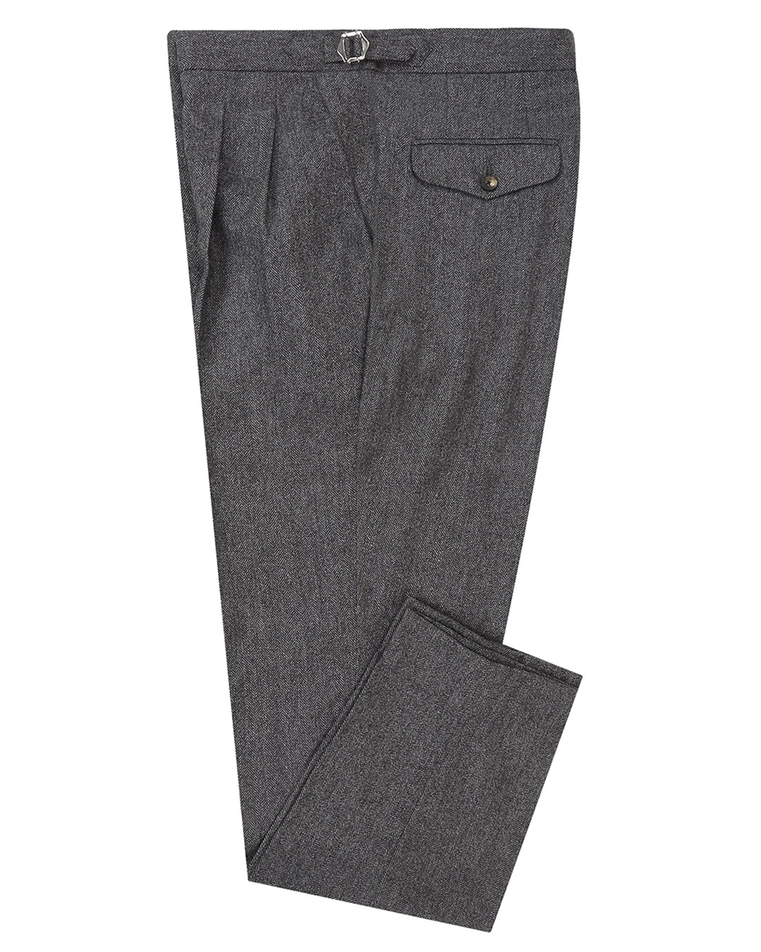 EThomas Charcoal Grey Harringbone - 1
