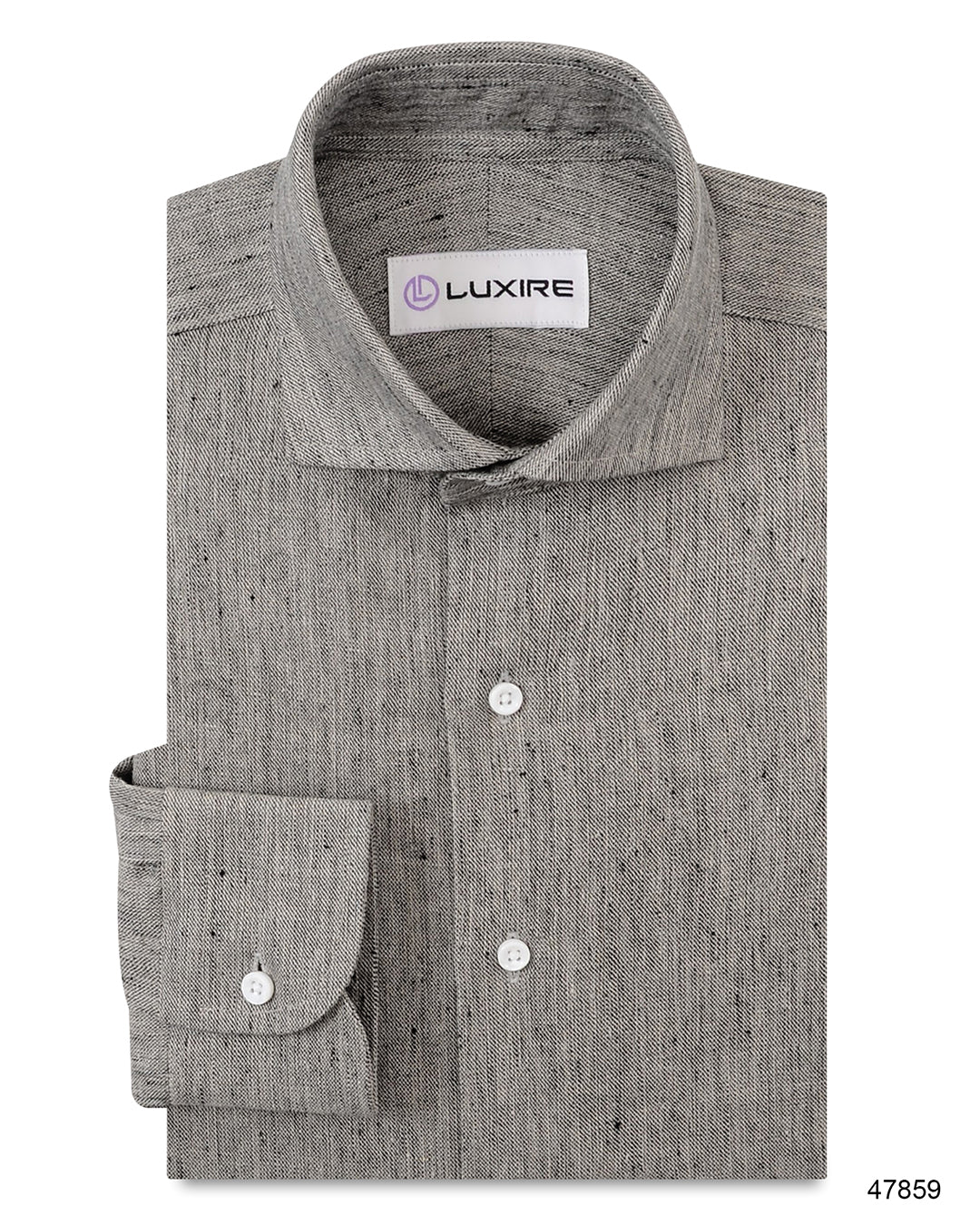 Linen: Raw Slubby Ecru Black - 1