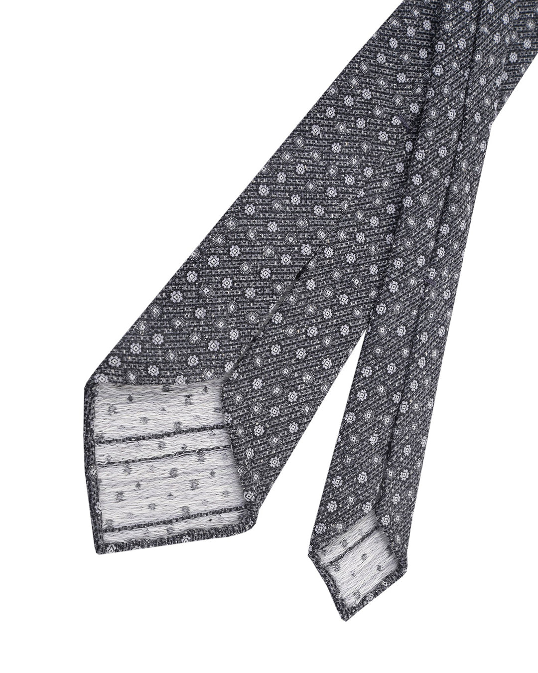 Grey Floral Tie - 2
