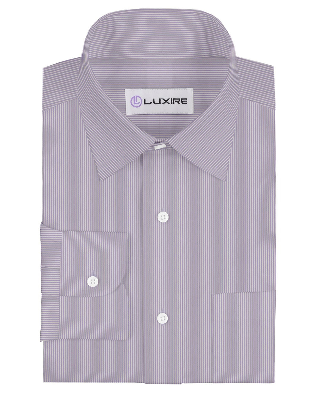 White Pin Stripes On Purple - 1