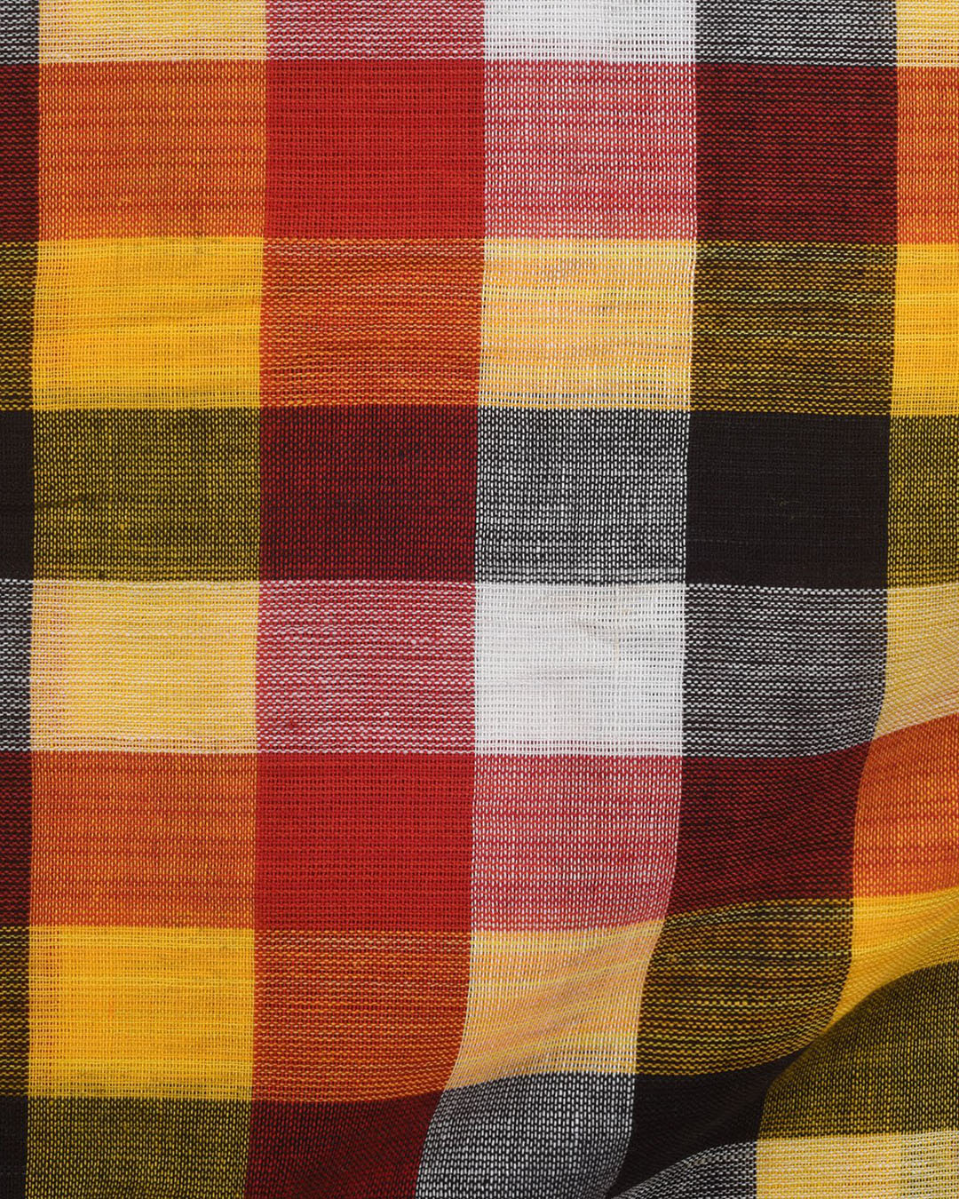 Red Yellow Bleeding Madras checks - 7