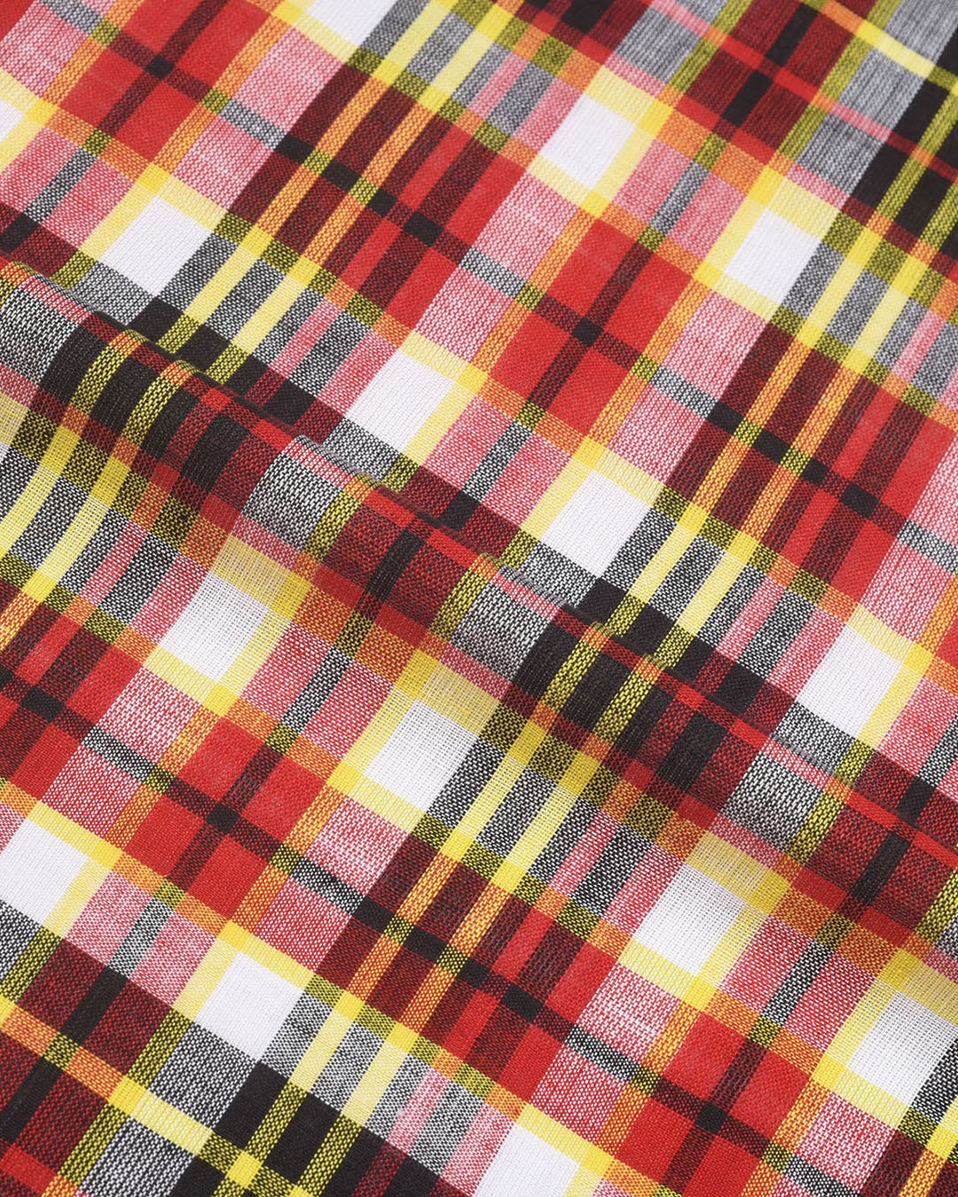 Red Black Bleeding Madras Checks - 6