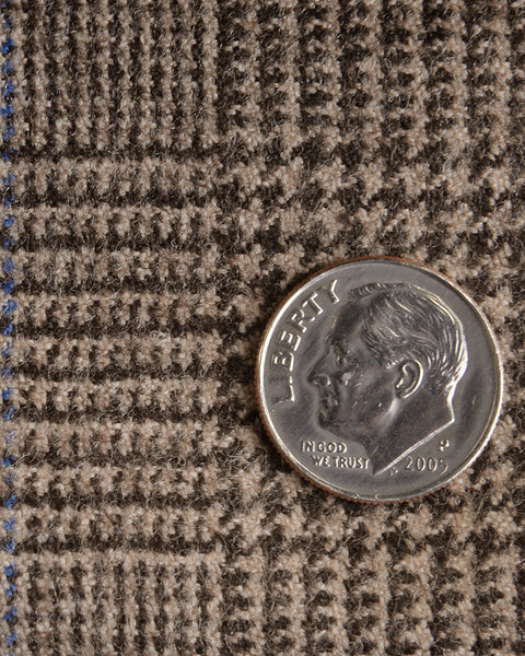Minnis Flannel: Light Brown Glen Check Jacket