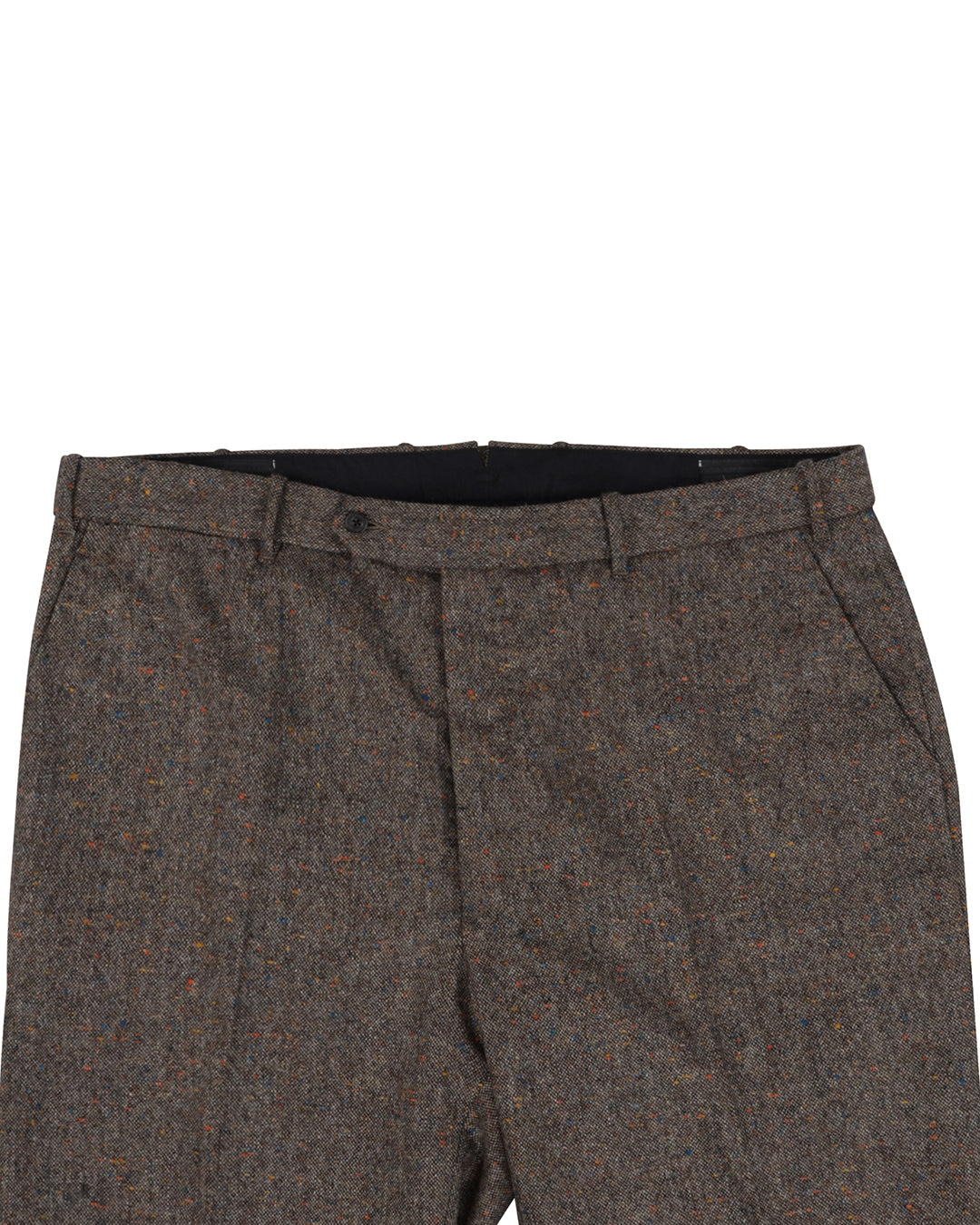 Holland & Sherry Tweed Wool Multicolor Brown Tint - Pink With Blue Orange Point Tweed - 2