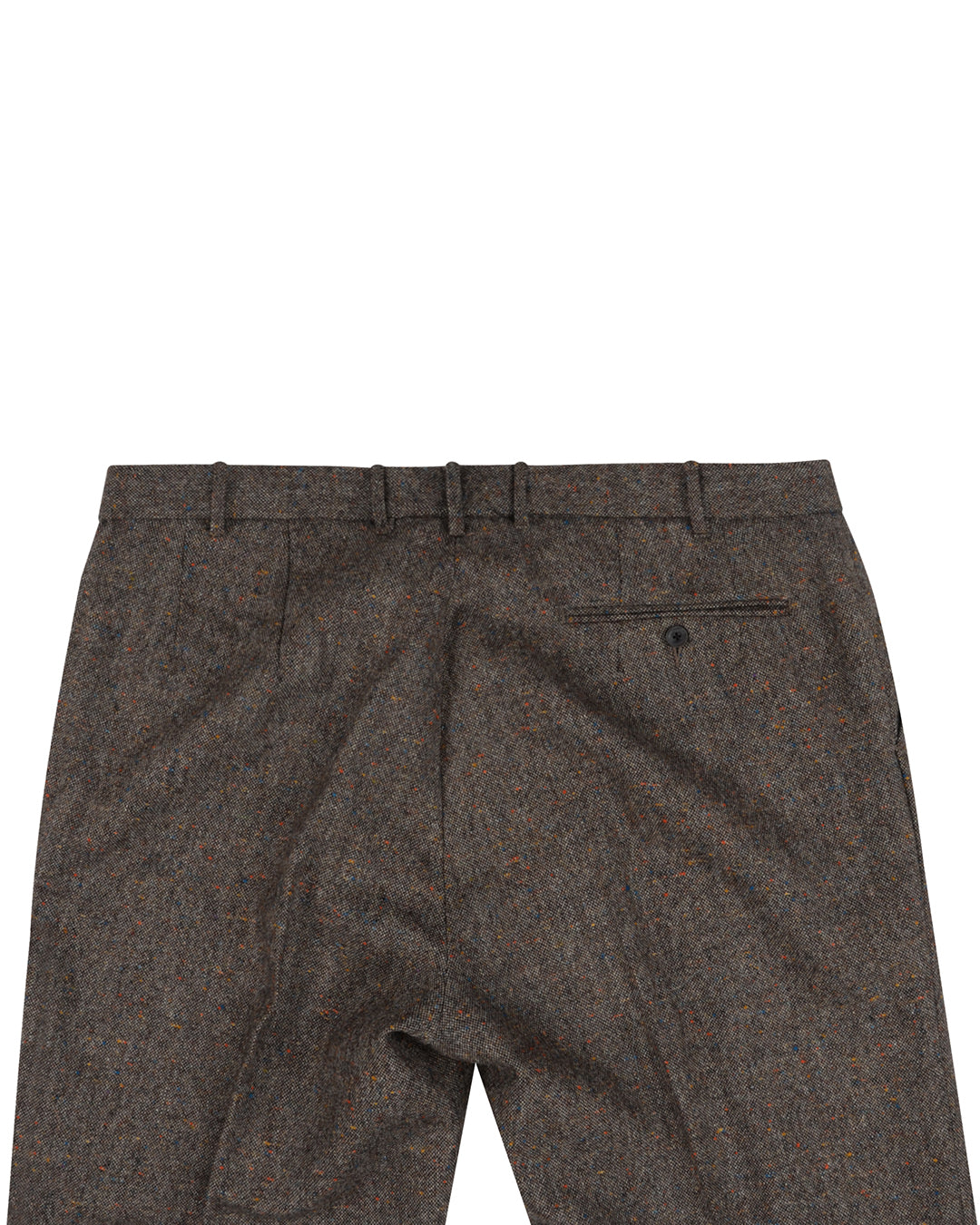 Holland & Sherry Tweed Wool Multicolor Brown Tint - Pink With Blue Orange Point Tweed - 4