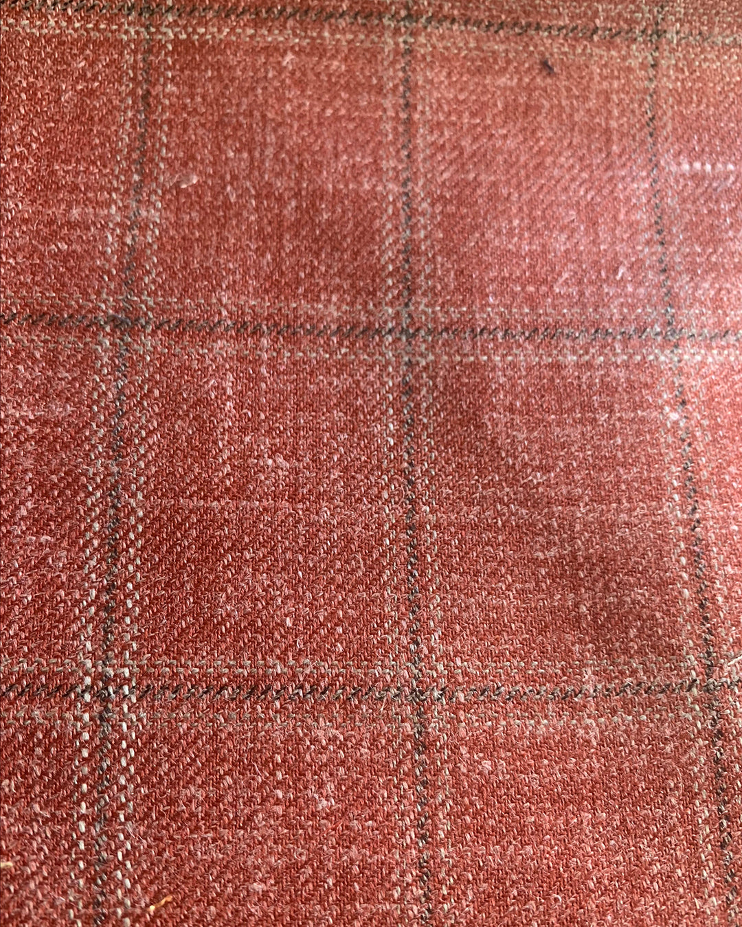 EThomas Dark Salmon Pink Windowpane Checks Jacket - 3