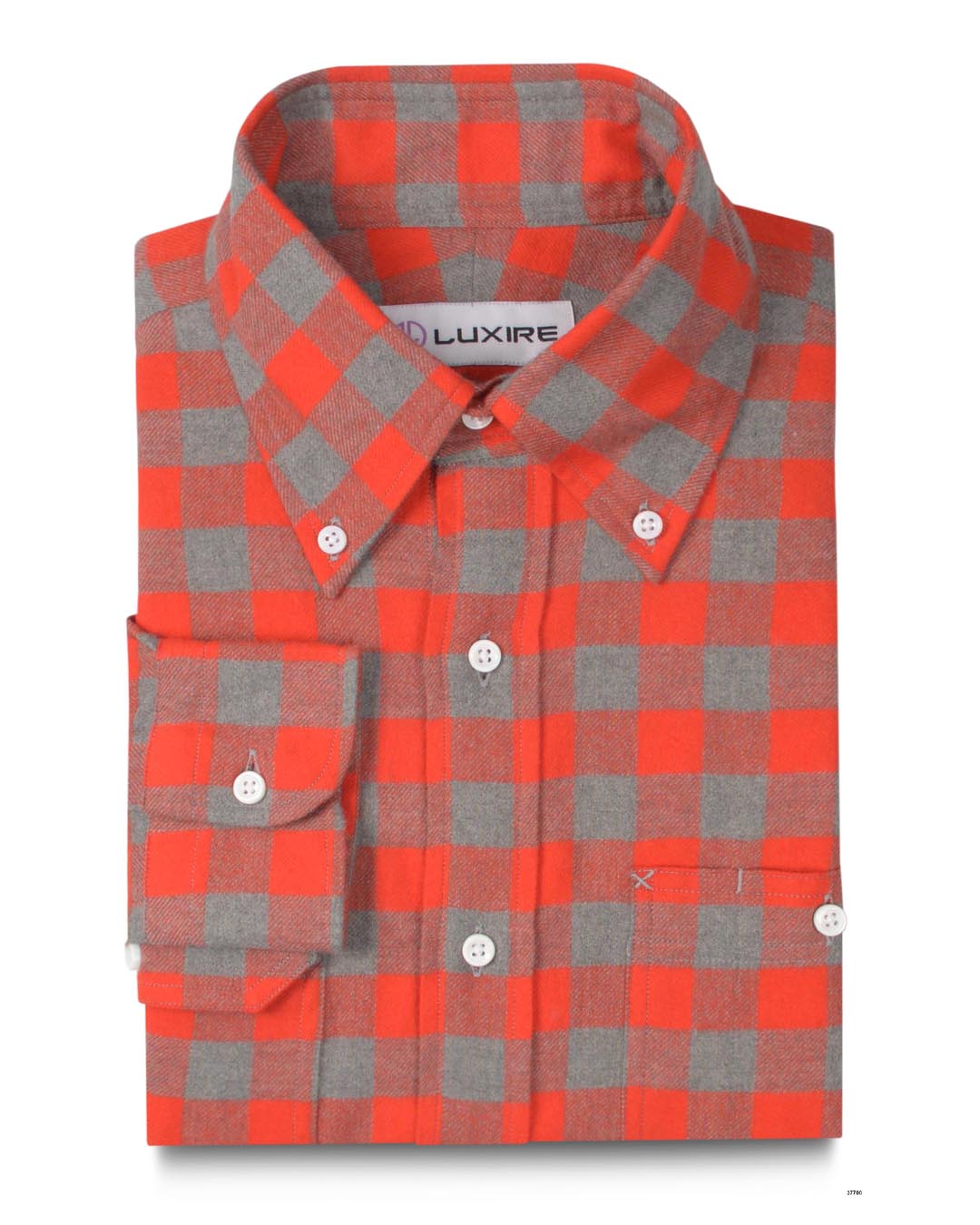 Orange Grey Big Gingham - 1