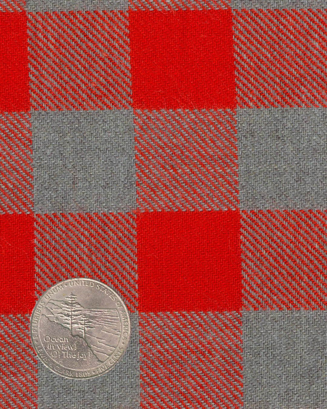 Orange Grey Big Gingham - 4