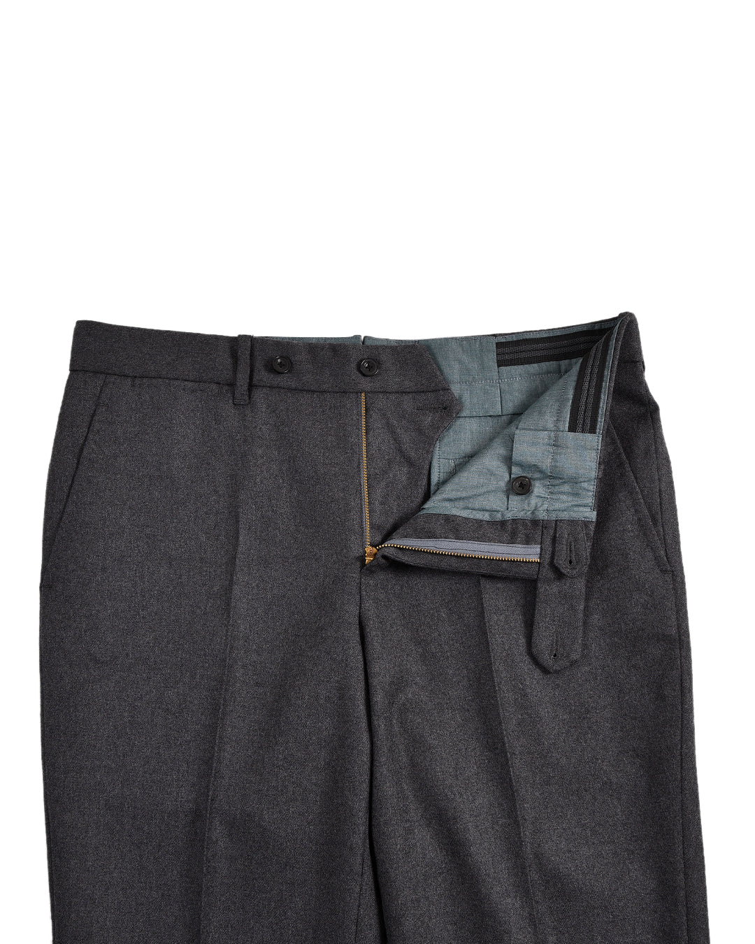 Dugdale Dark Grey Wool Flannel Dress Pant - 13