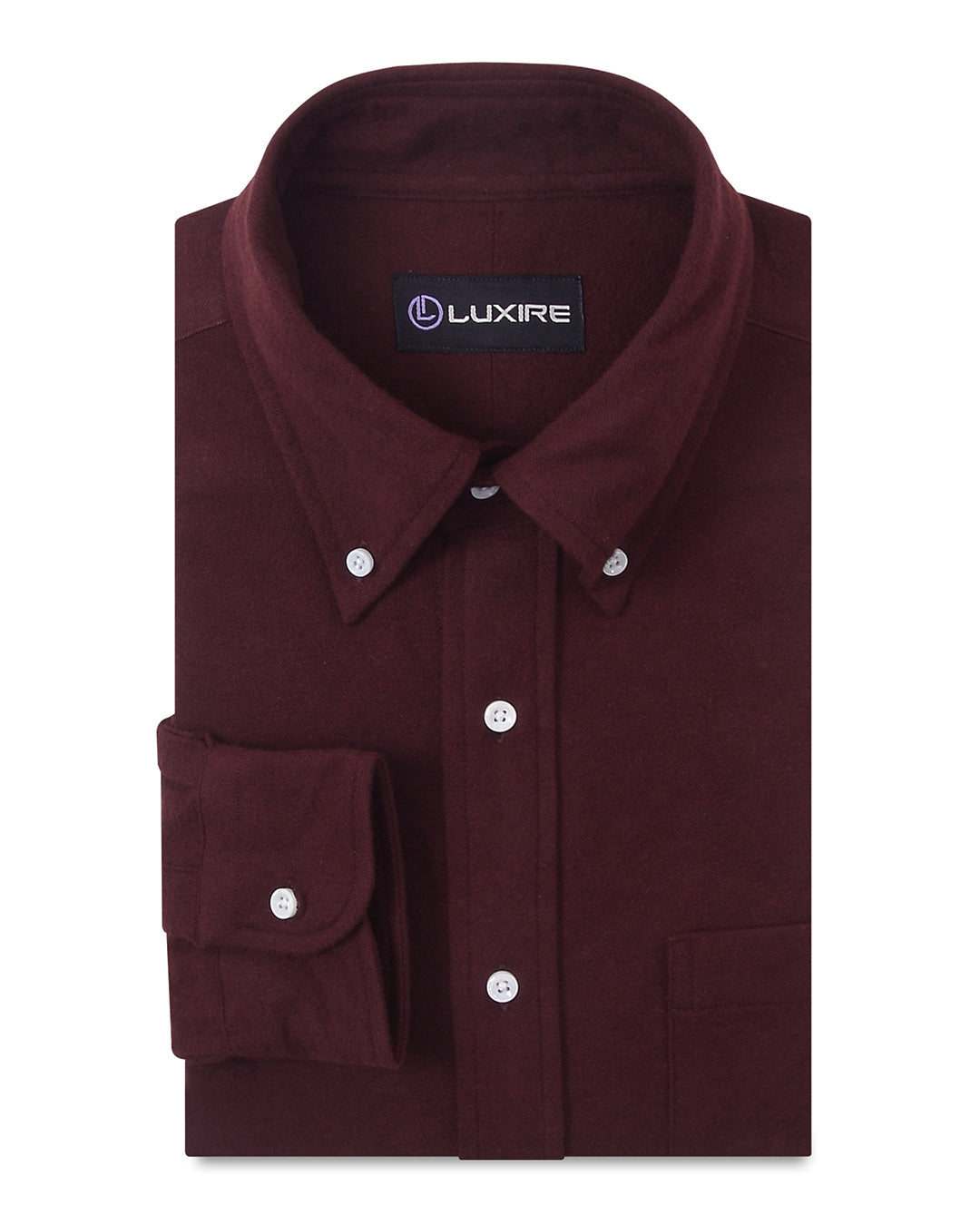 Maroon Flannel Work Shirt - 1