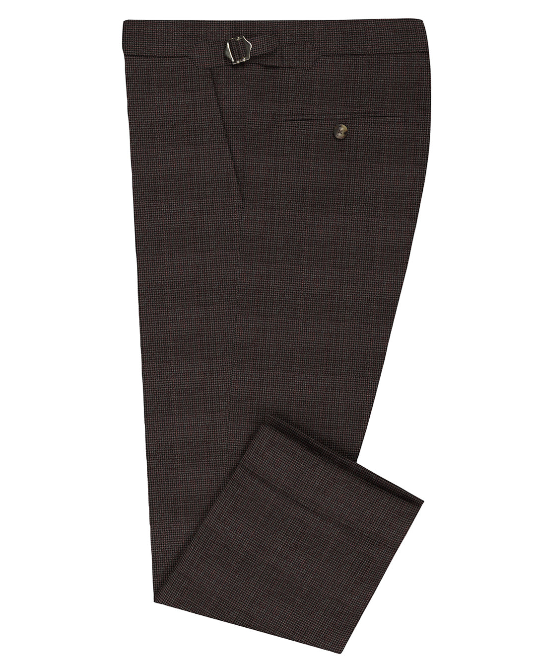 Loro Piana: Maroon Off-white Nailshead - 1