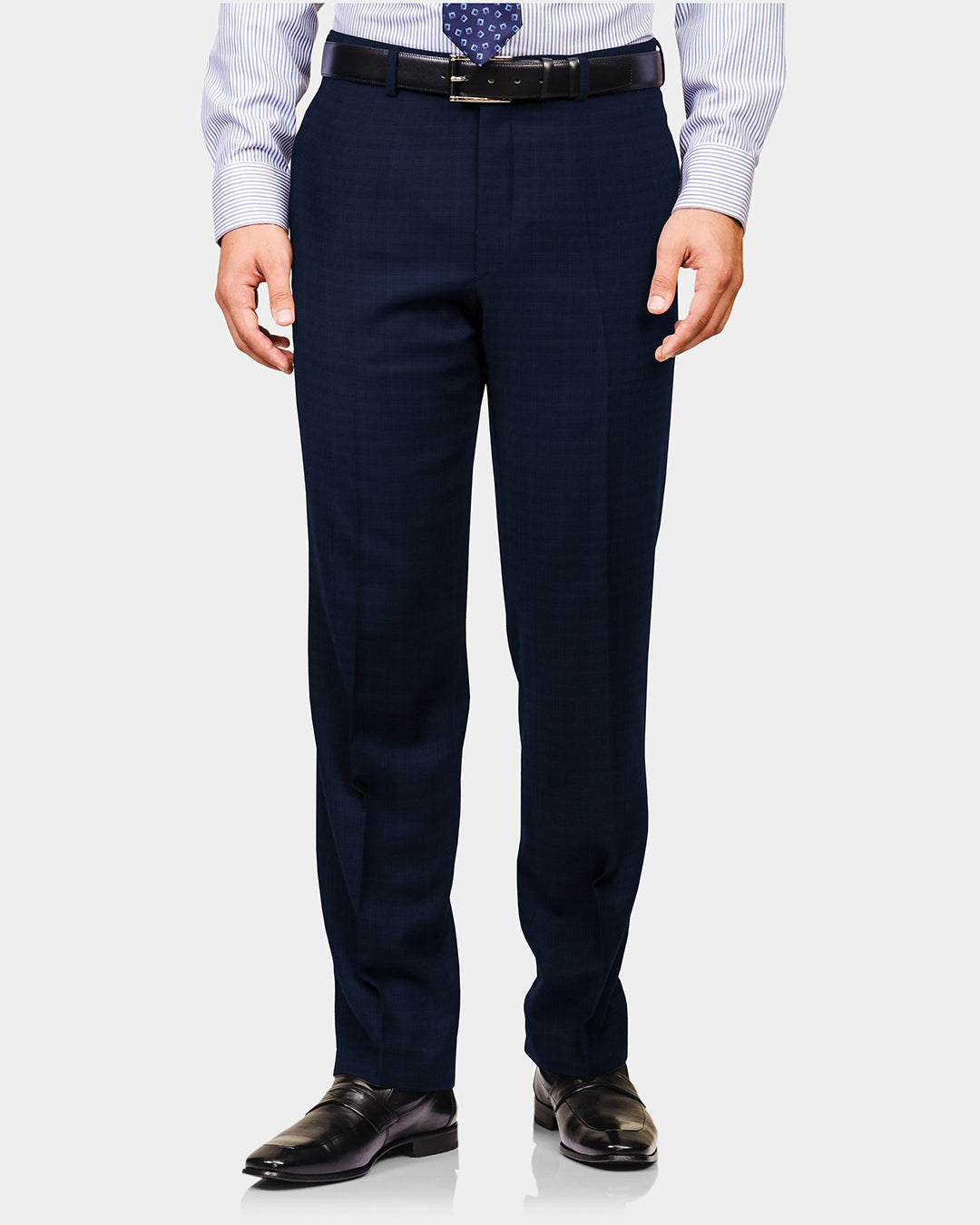 VBC Blue Black Mini Checks Pants - 3