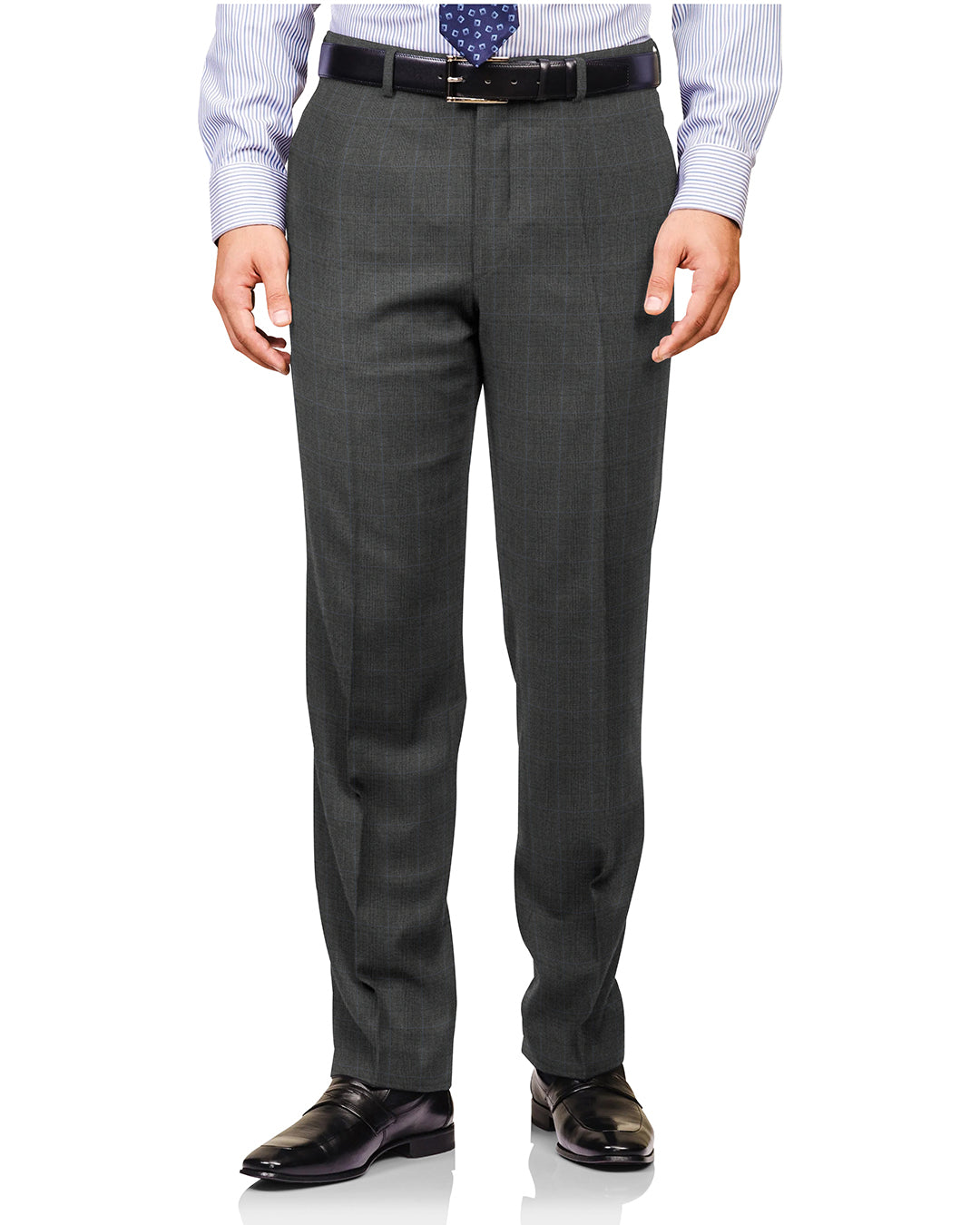 Loro Piana: Dark Grey Glen Checks - 3