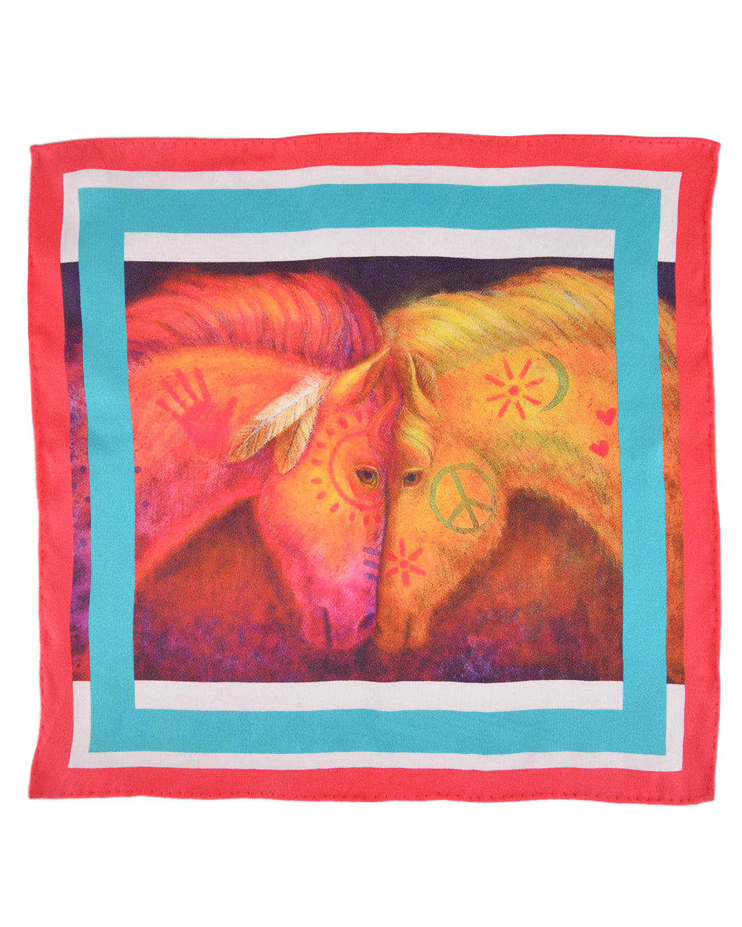 War Horse & Peace Horse Pocket Square - 1