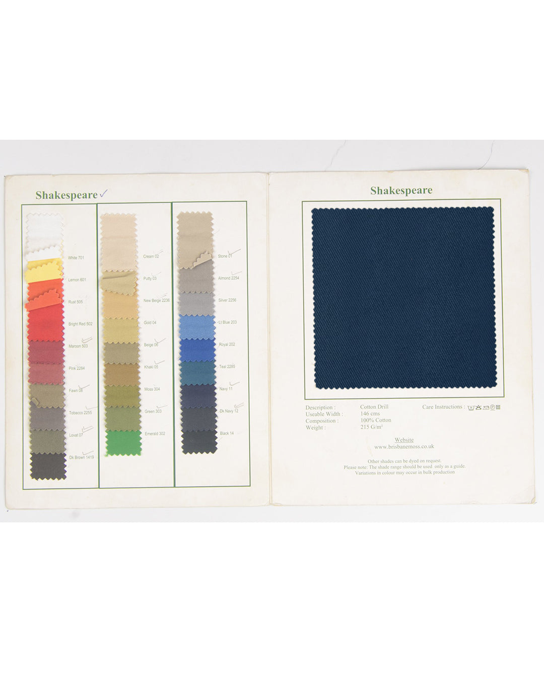 Brisbane Moss Teal Blue Twill - 8