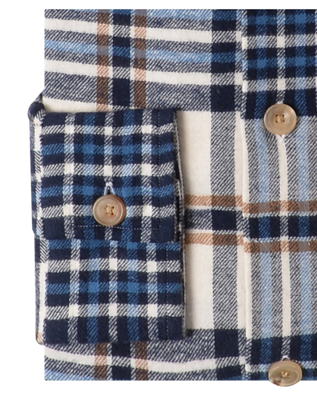 Blue &White Tartan Checks Work Shirt - 4