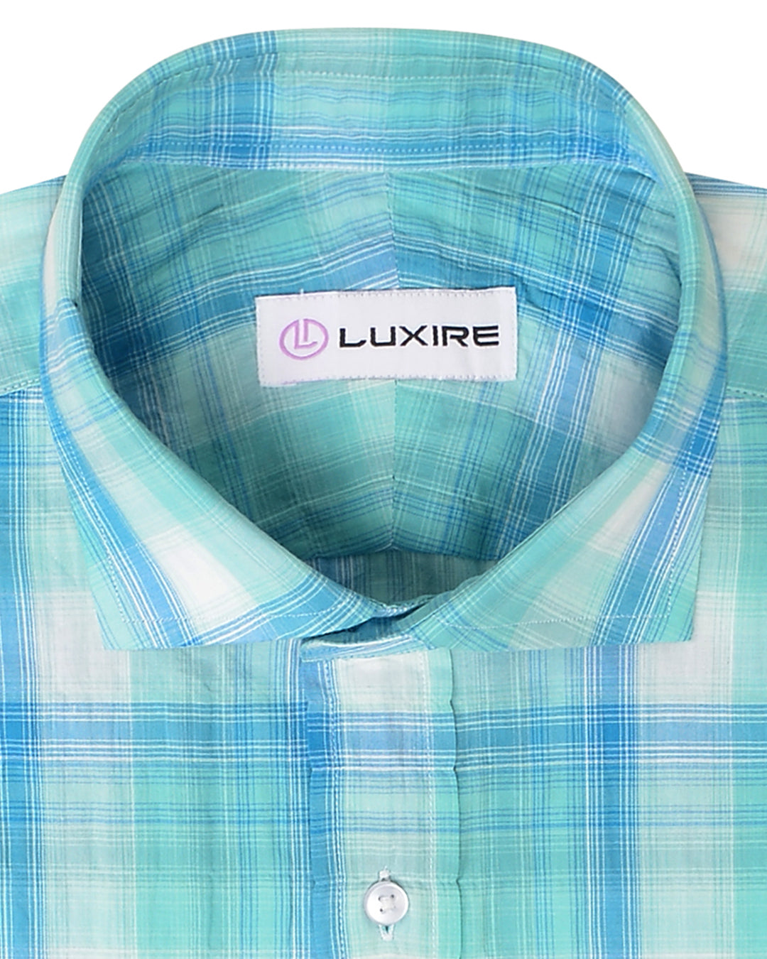 Summer Light Blue Turquoise Madras Checks Seersucker - 2