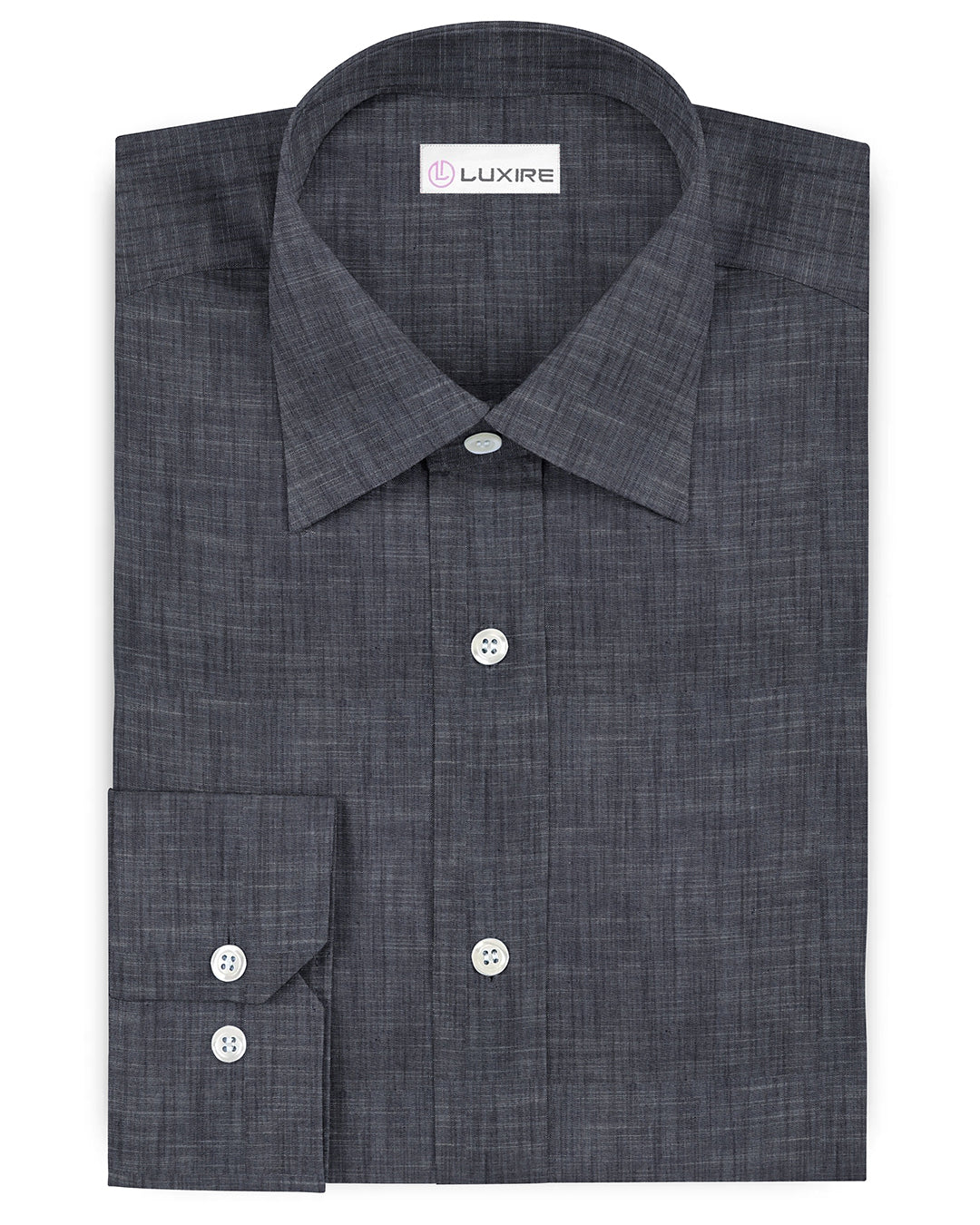 Denim Blue Grey Shirt - 1