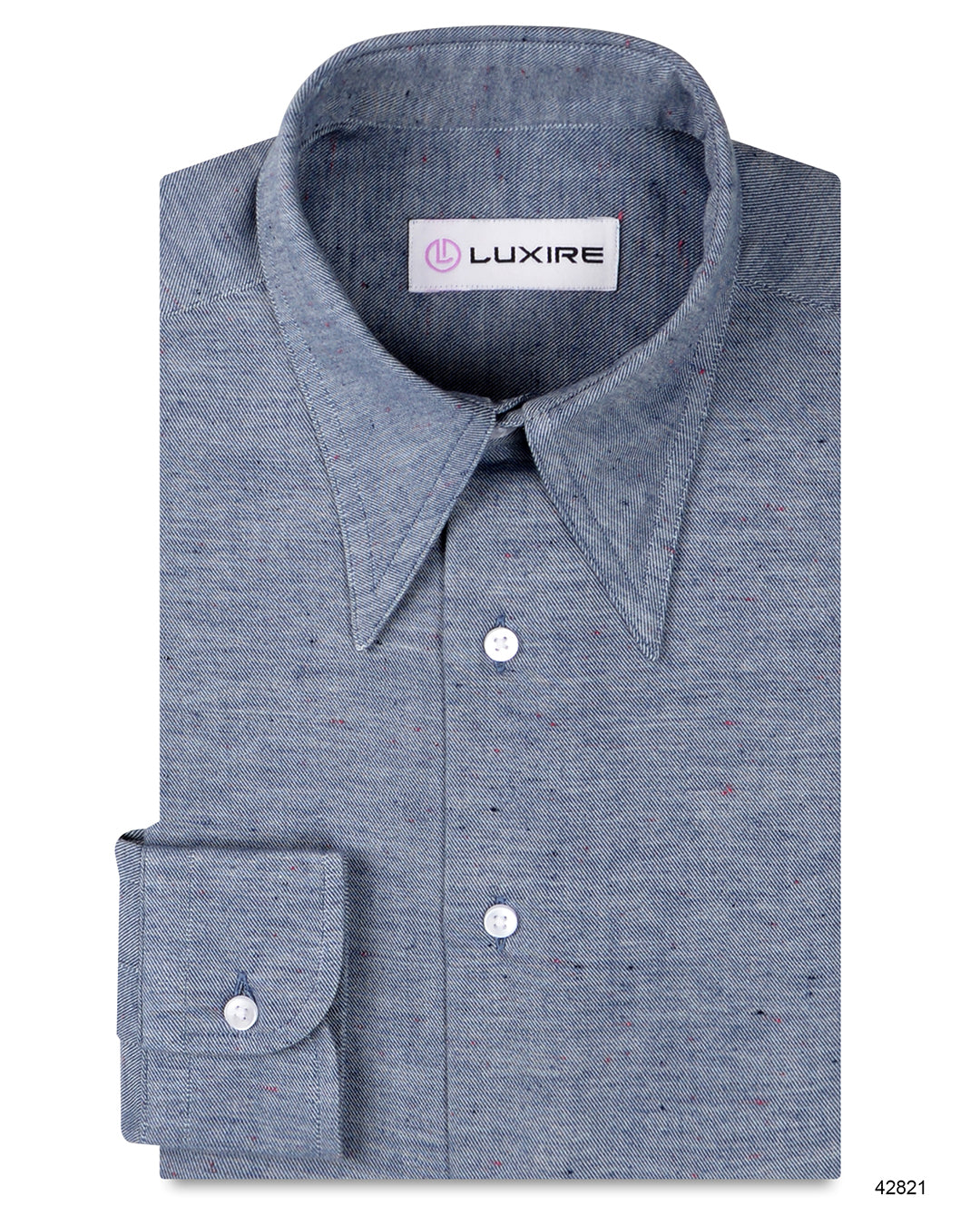 Speckled Dark Blue Twill - 1