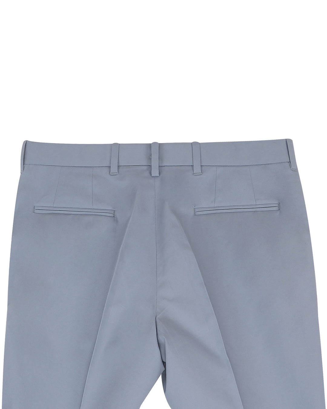 Soft Blue Grey Stretch Twill Pants - 4