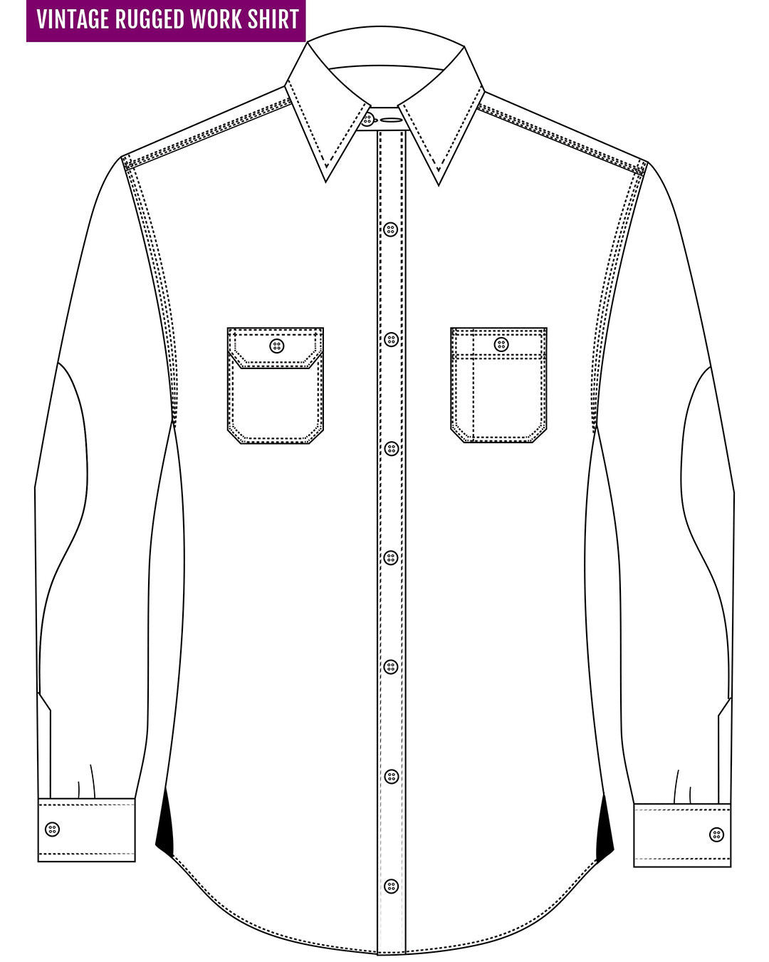 Brown Tan White Twill Flannel Work Shirt - 7