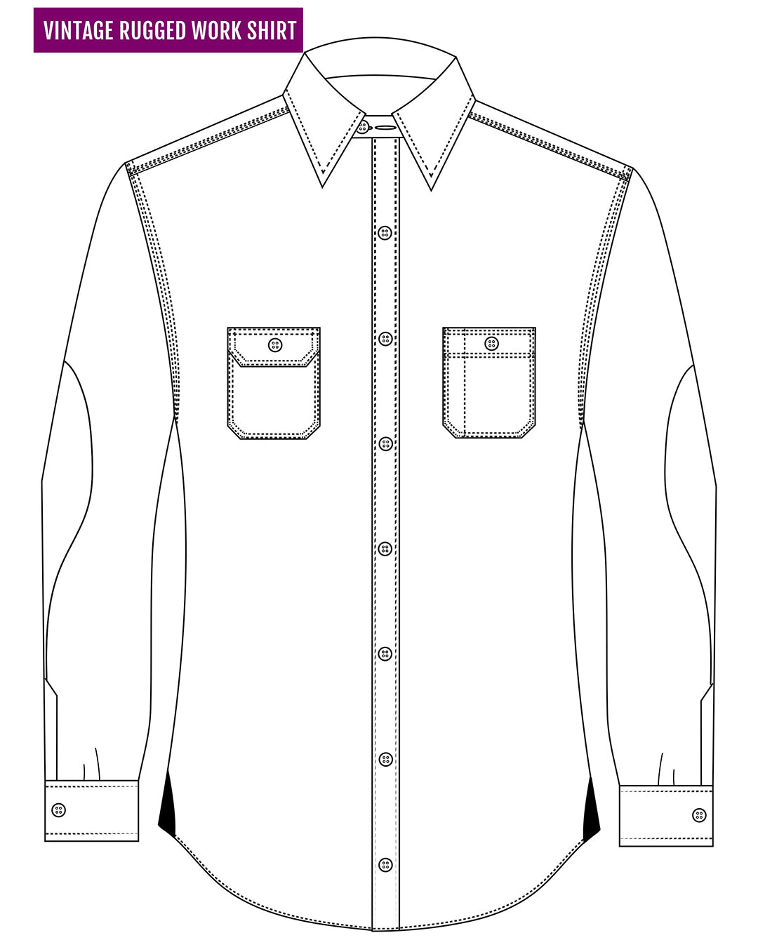 Grey White Tattersall Flannel Work Shirt - 6
